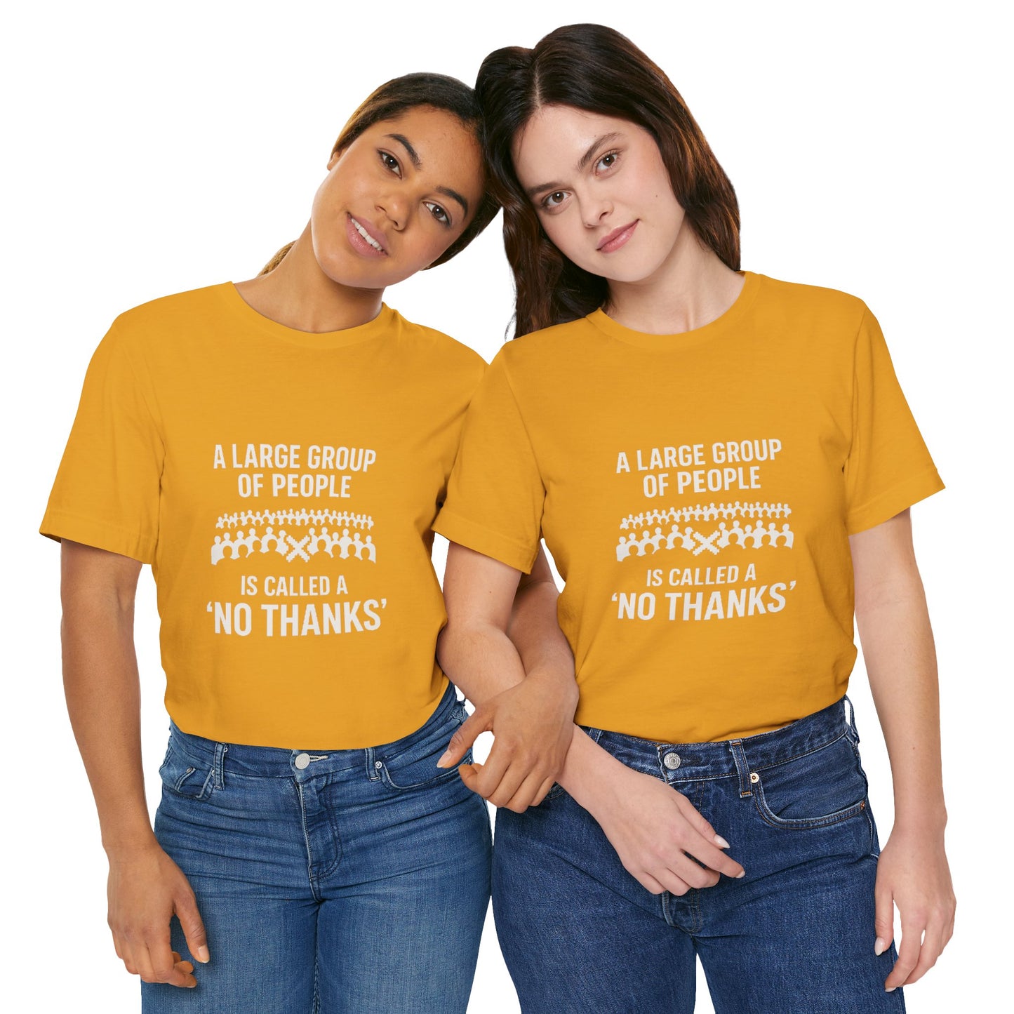 Graphic Tee A Large Group of People is Called a 'No Thanks' Pixelated Design