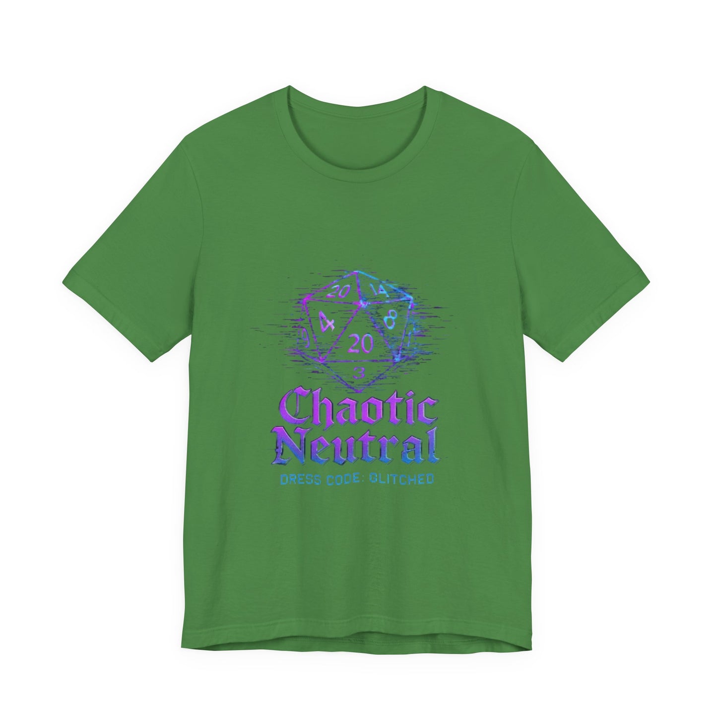 Chaotic Neutral (Glitched) Unisex Tee, Fun Graphic T-Shirt, Gamer Apparel, Roleplaying Shirt, Dungeons & Dragons Gift, Casual Wear