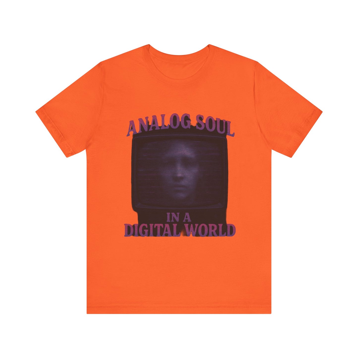 Analog Soul in a Digital World Unisex Jersey Tee, Vintage Graphic T-Shirt, Retro Aesthetic Shirt, Casual Wear, Gift for Tech Lovers, Unisex Fashion