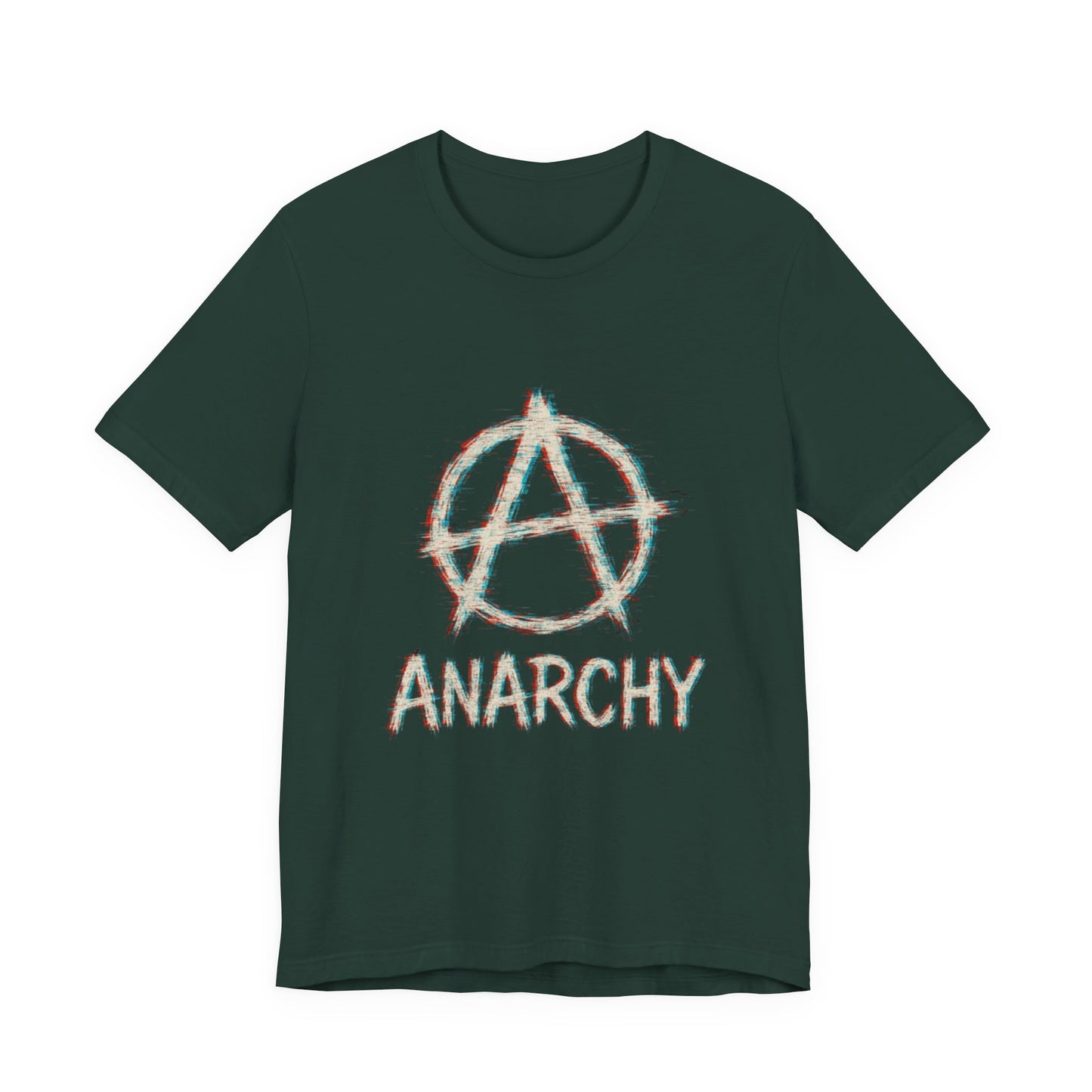 Punk Anarchy Tee with Glitch Effect