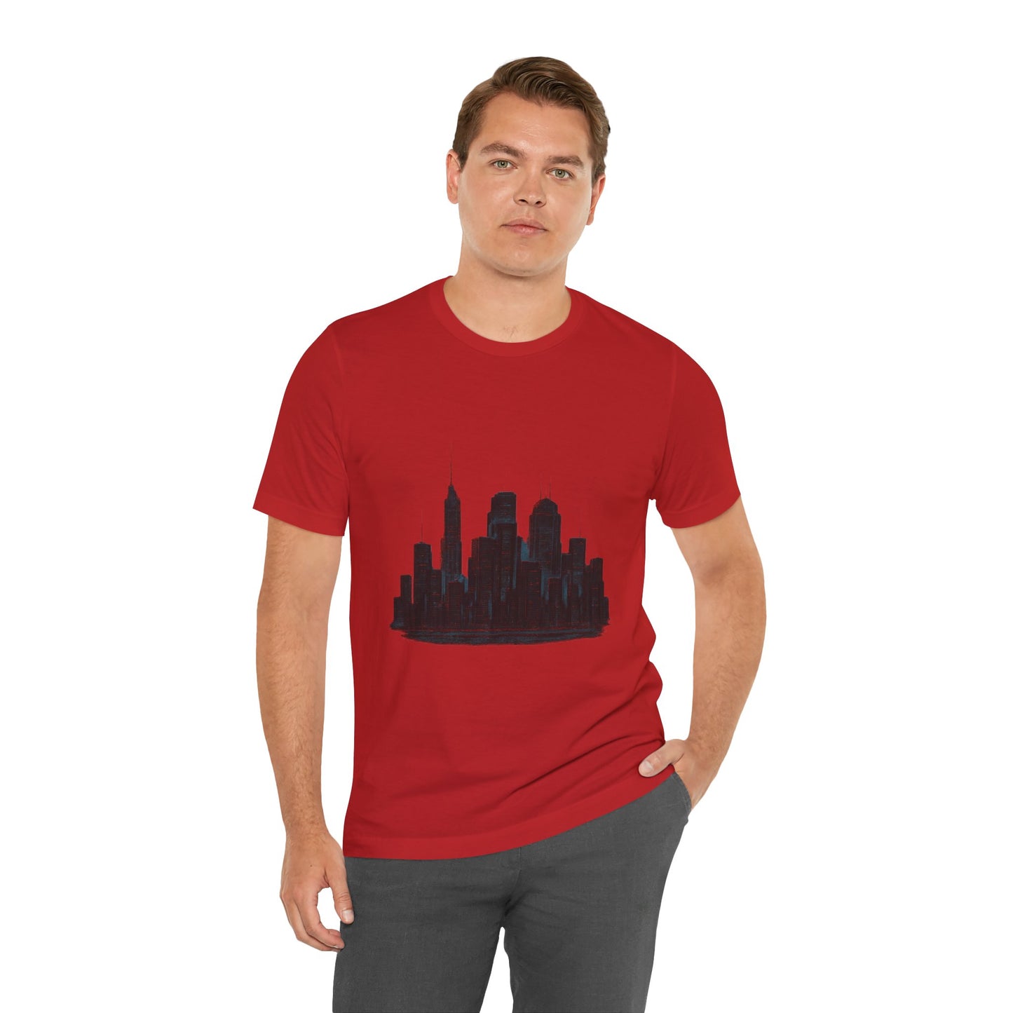 Glitched Neo-Tokyo Skyline Graphic Tee | Casual Wear, Street Style, Gift for City Lovers, Travel Enthusiasts, Summer Essentials