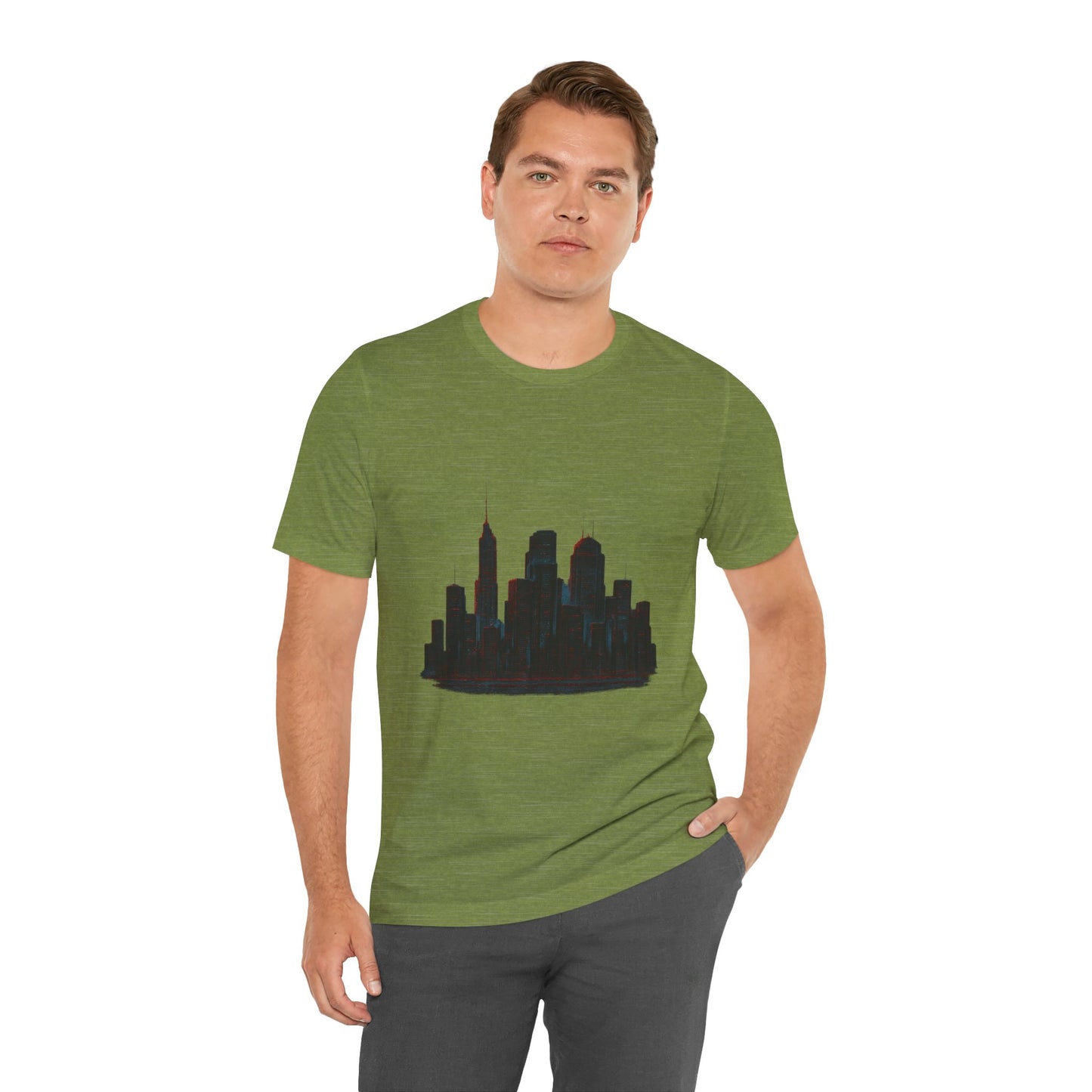 Glitched Neo-Tokyo Skyline Graphic Tee | Casual Wear, Street Style, Gift for City Lovers, Travel Enthusiasts, Summer Essentials