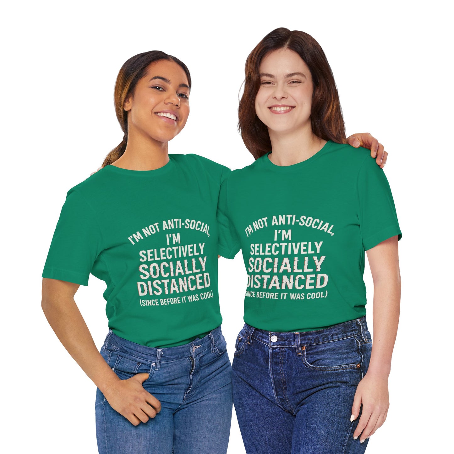 Selectively Socially Distanced T-Shirt, Funny Tee, Casual Wear, Gift for Introverts, Quirky Fashion, Unique Conversation Starter