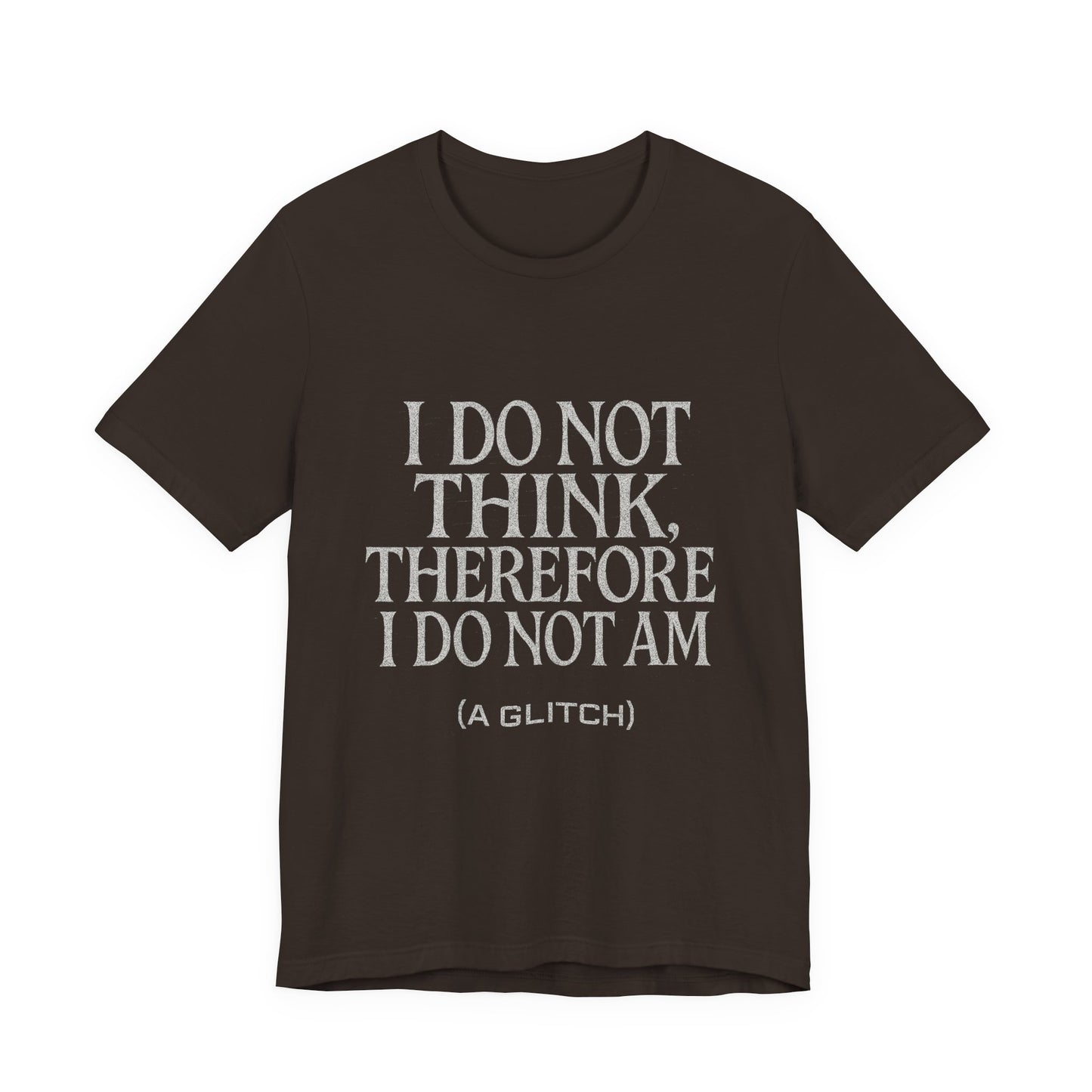 Philosophical Tee - Glitch Existential Unisex Jersey