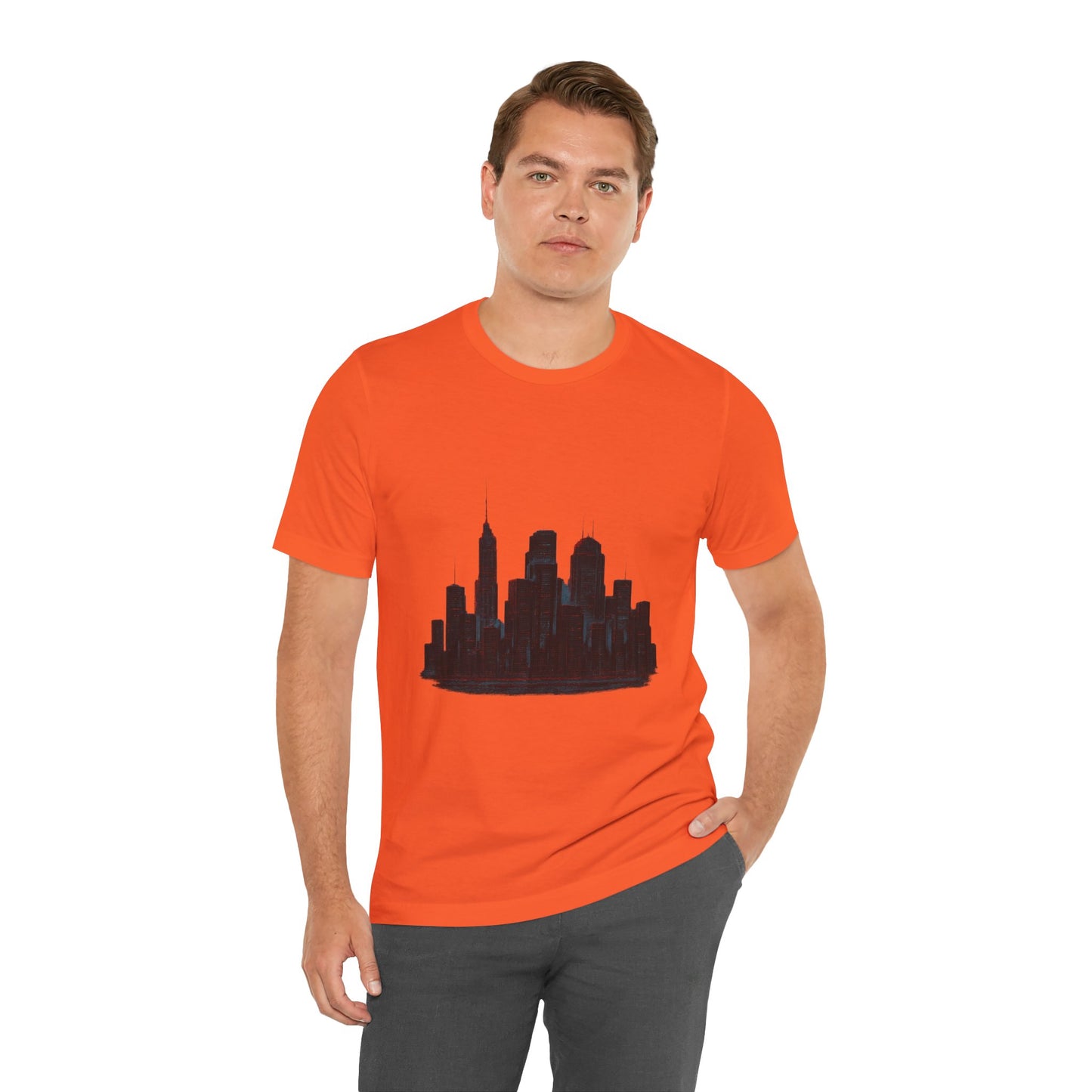 Glitched Neo-Tokyo Skyline Graphic Tee | Casual Wear, Street Style, Gift for City Lovers, Travel Enthusiasts, Summer Essentials