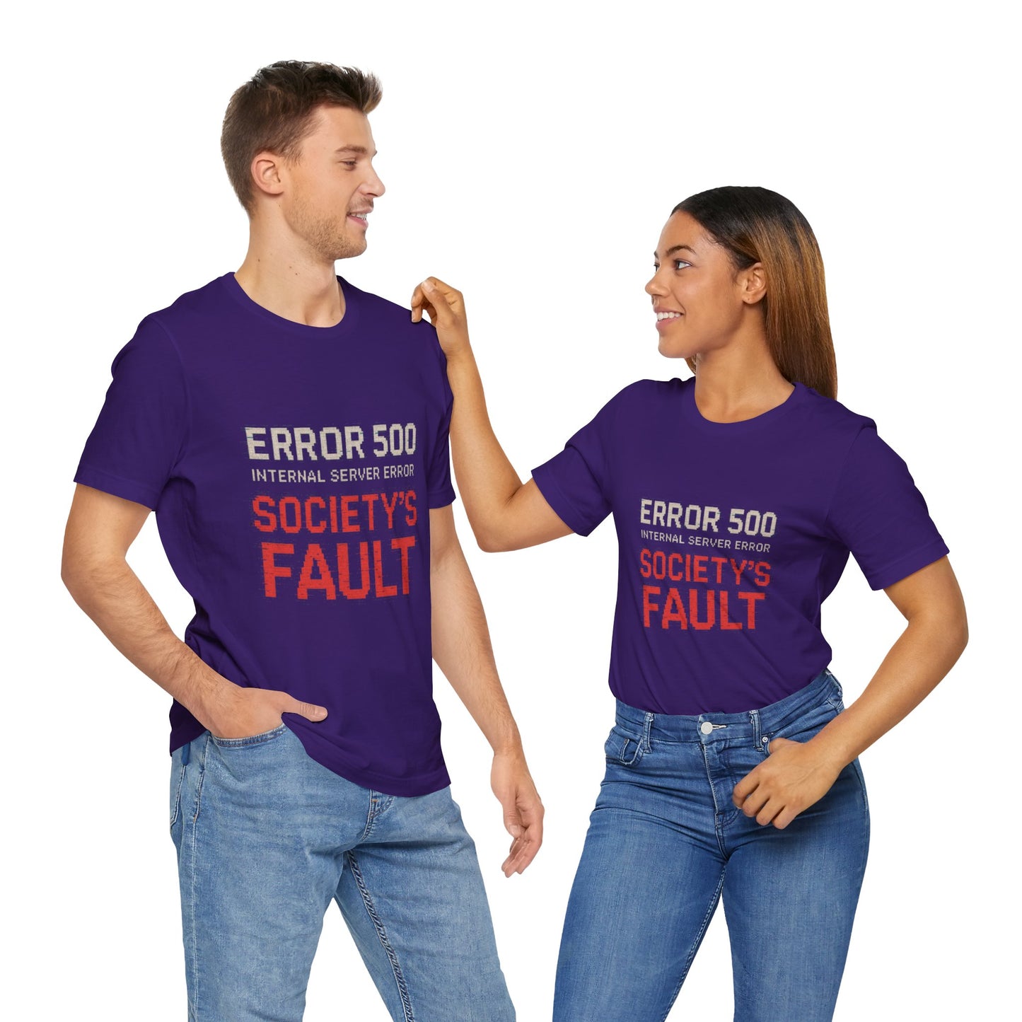 Short Sleeve Tee - Error 500 Society's Fault Tech Reference T-Shirt