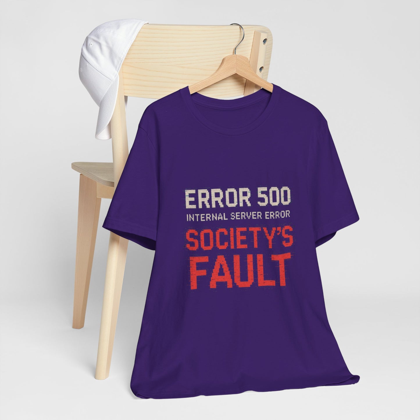 Short Sleeve Tee - Error 500 Society's Fault Tech Reference T-Shirt