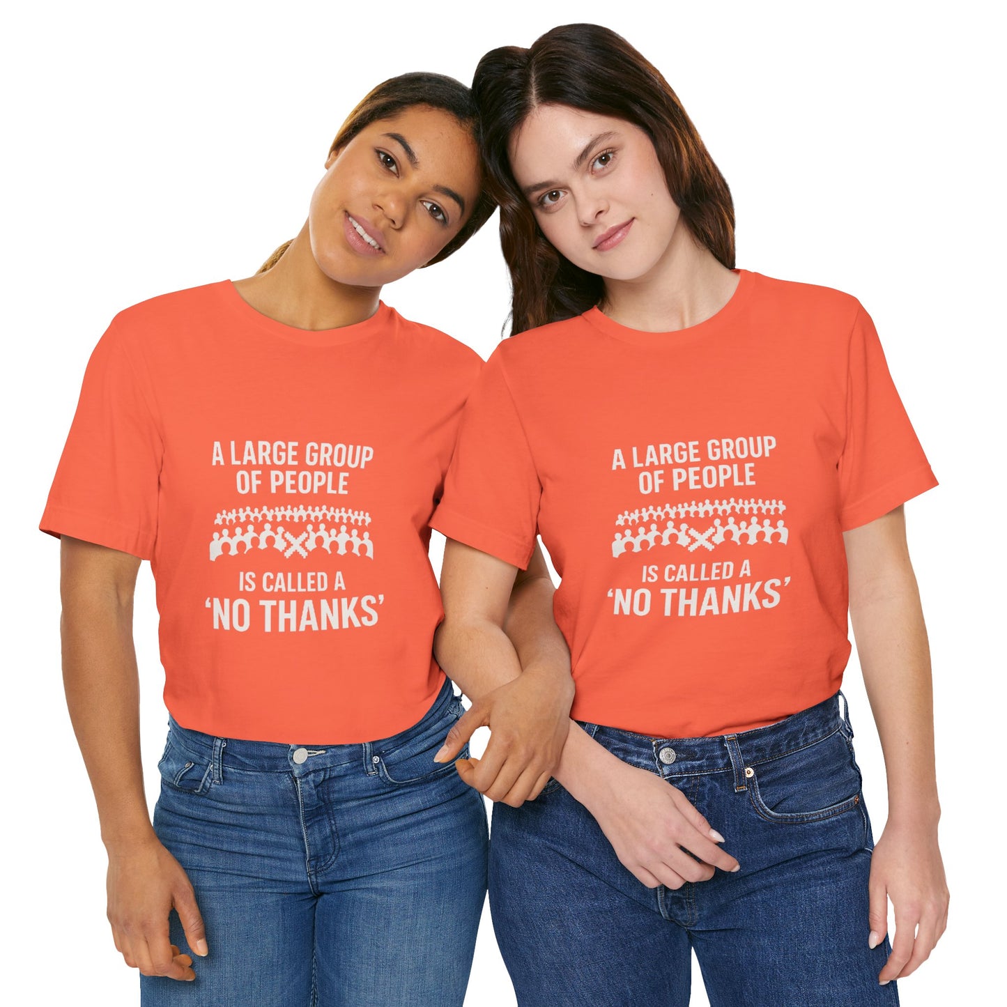 Graphic Tee A Large Group of People is Called a 'No Thanks' Pixelated Design