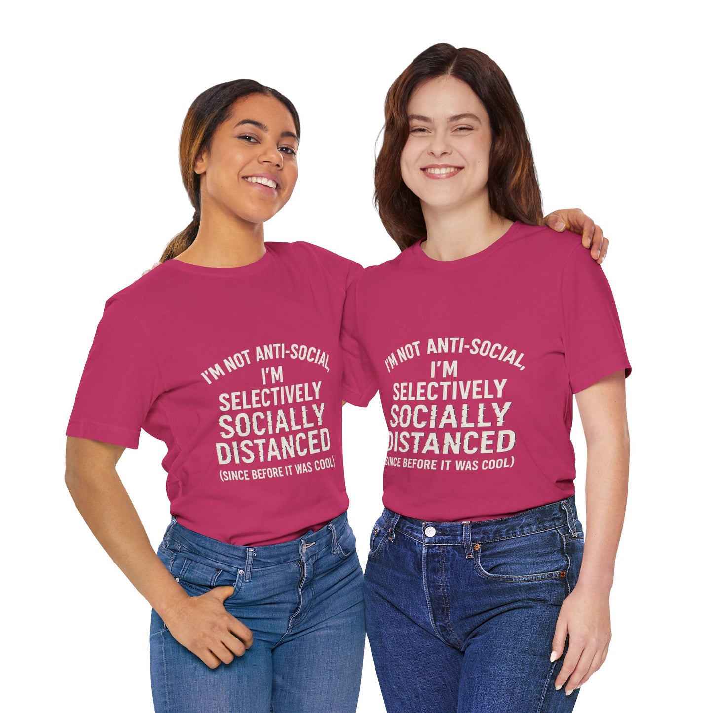 Selectively Socially Distanced T-Shirt, Funny Tee, Casual Wear, Gift for Introverts, Quirky Fashion, Unique Conversation Starter