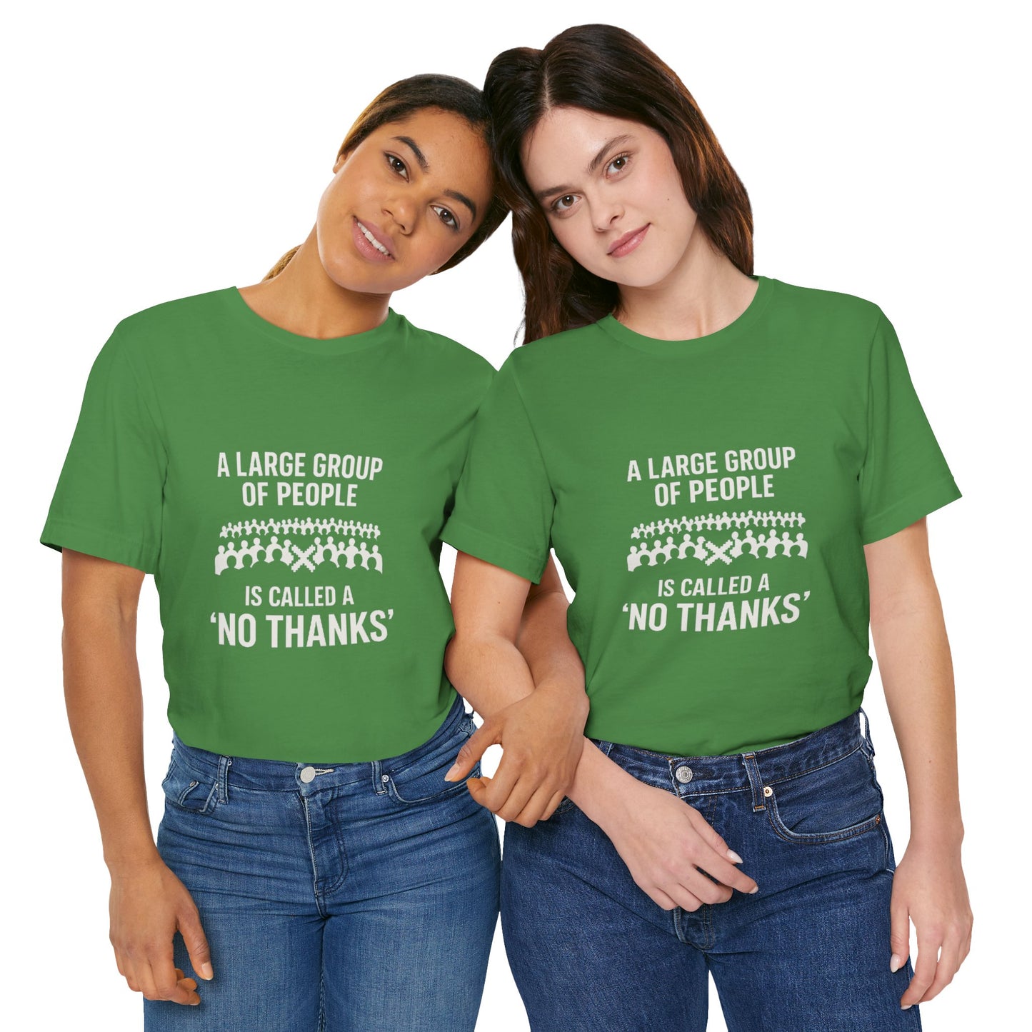 Graphic Tee A Large Group of People is Called a 'No Thanks' Pixelated Design