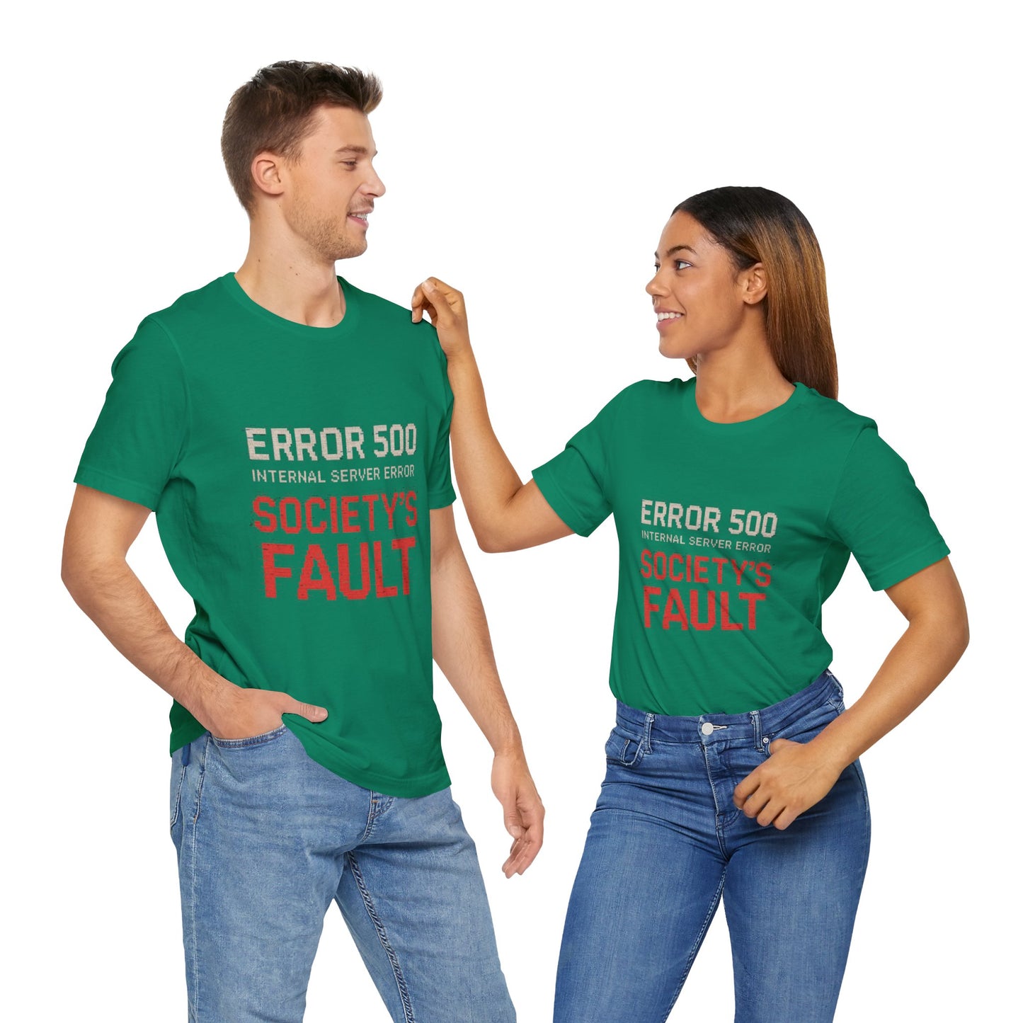 Short Sleeve Tee - Error 500 Society's Fault Tech Reference T-Shirt