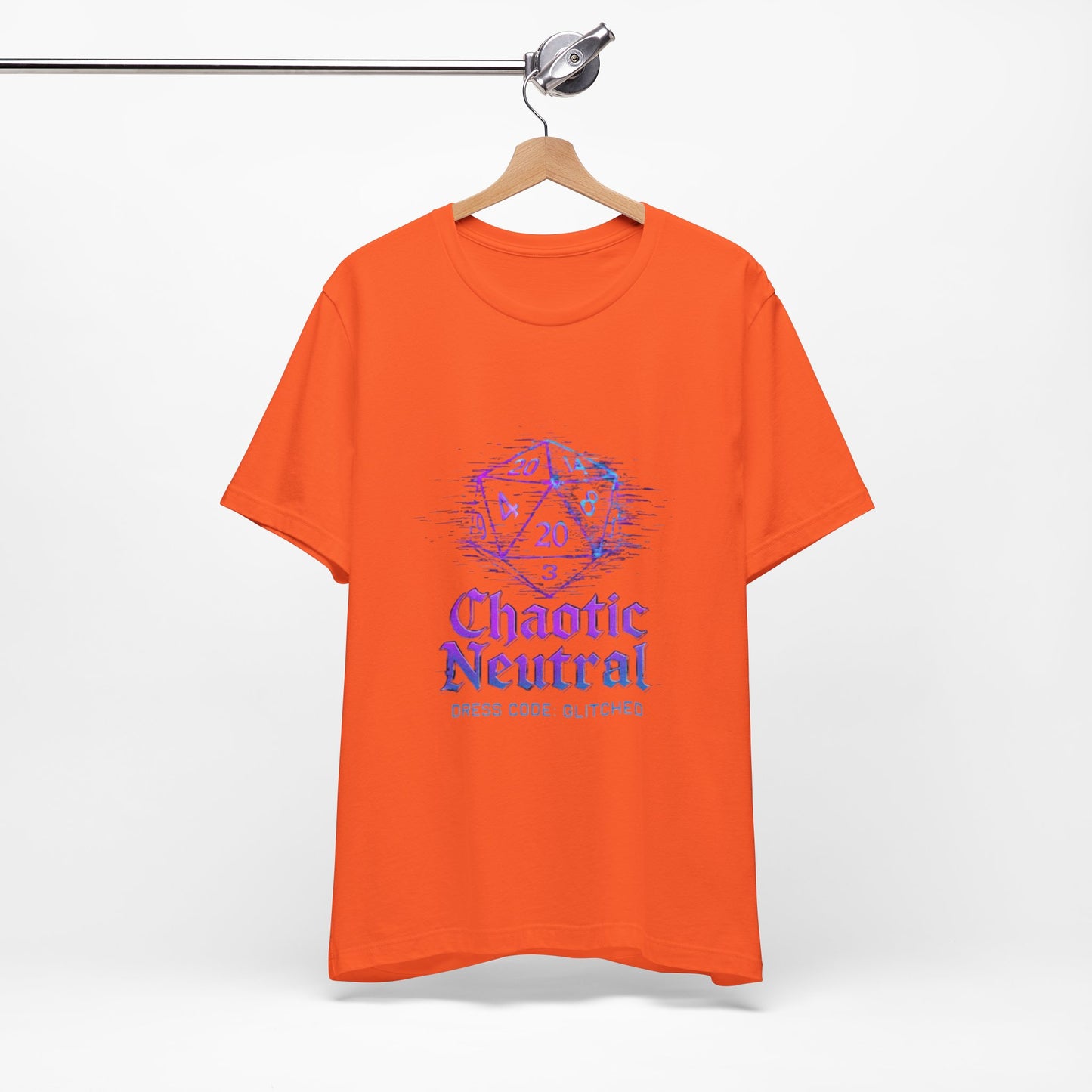Chaotic Neutral (Glitched) Unisex Tee, Fun Graphic T-Shirt, Gamer Apparel, Roleplaying Shirt, Dungeons & Dragons Gift, Casual Wear