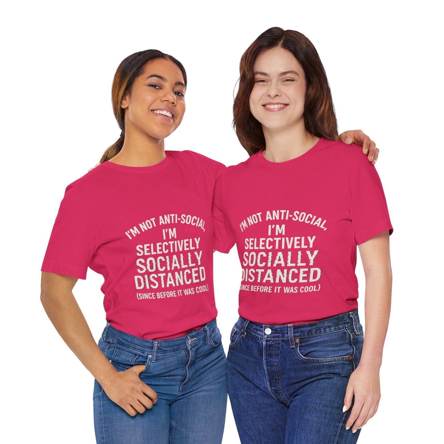 Selectively Socially Distanced T-Shirt, Funny Tee, Casual Wear, Gift for Introverts, Quirky Fashion, Unique Conversation Starter