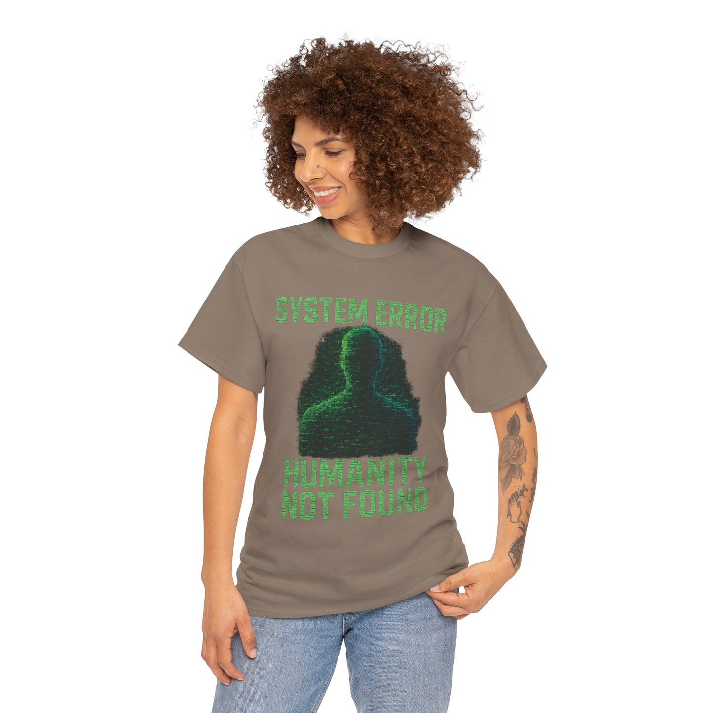 System Error: Humanity Not Found Unisex T-Shirt | Perfect for Tech Lovers, Casual Days, Gift for Geeks, Unique Graphic Tee, Everyday Wear