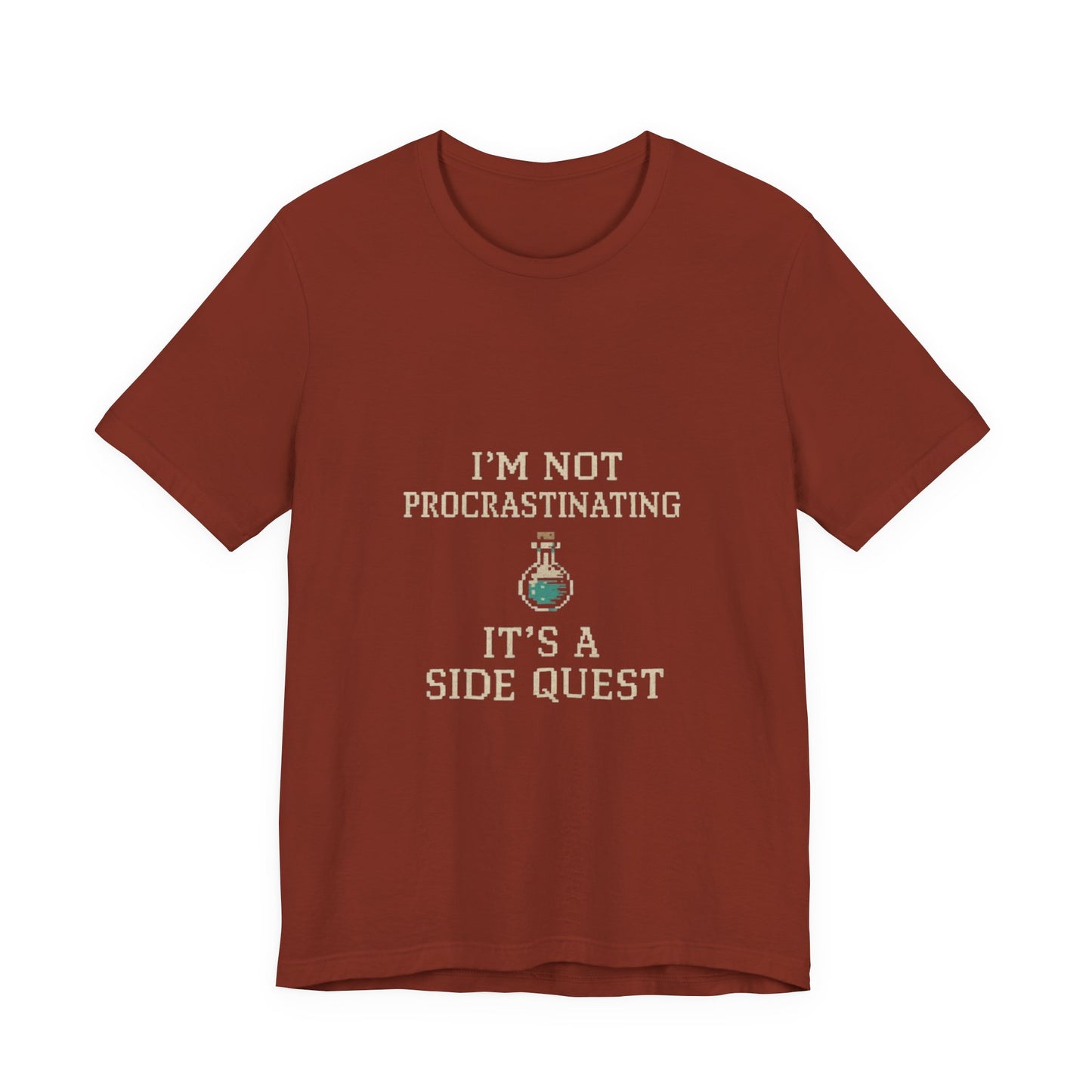 Unisex Side Quest Procrastination Tee, Side Quest Shirt, Gamer T-Shirt, Novelty Gift Tee, Casual Wear, Colorful Short Sleeve Top