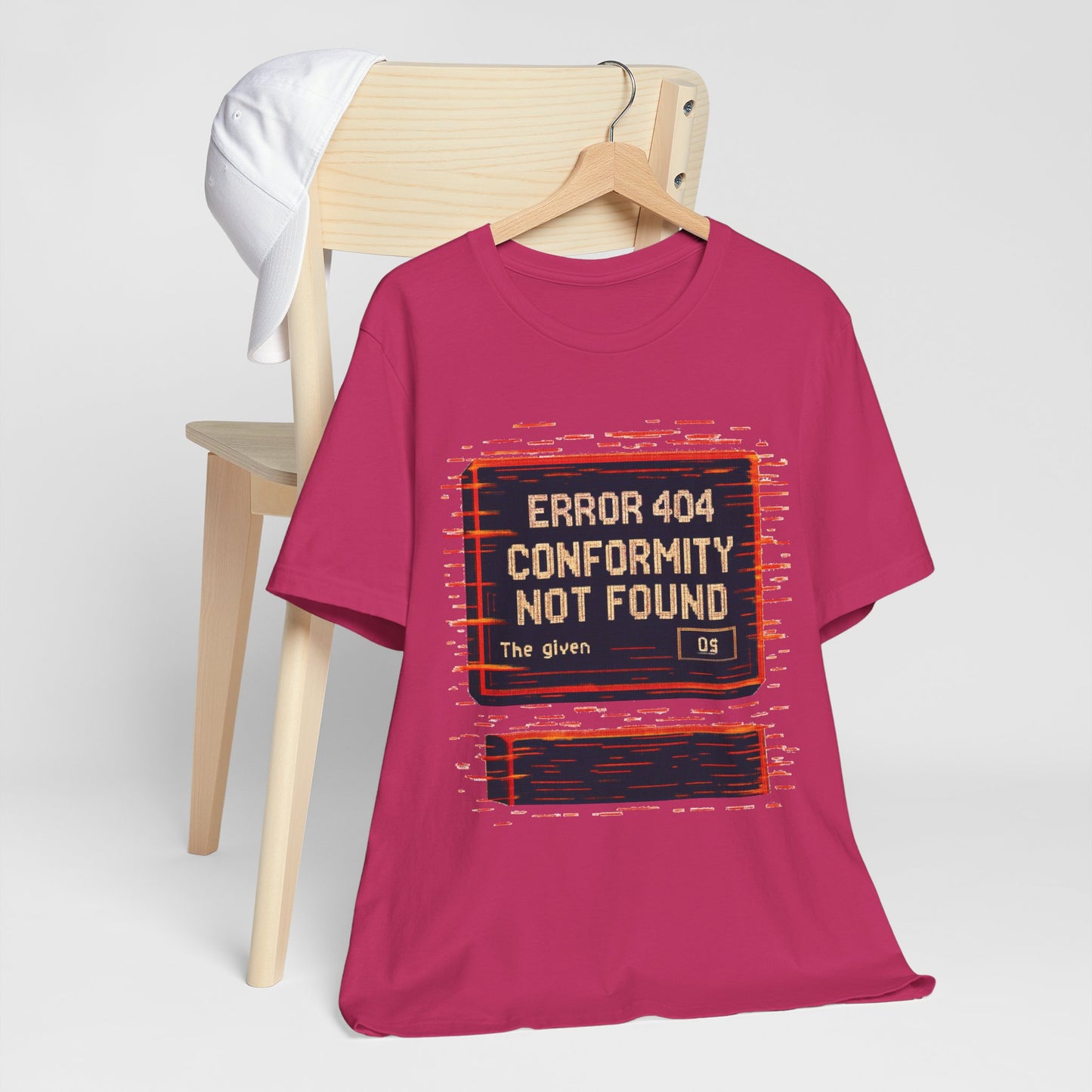 ERROR 404 Conformity Not Found Unisex Tee, Trendy Graphic Shirt, Casual Wear, Gift for Techies, Humor T-Shirt