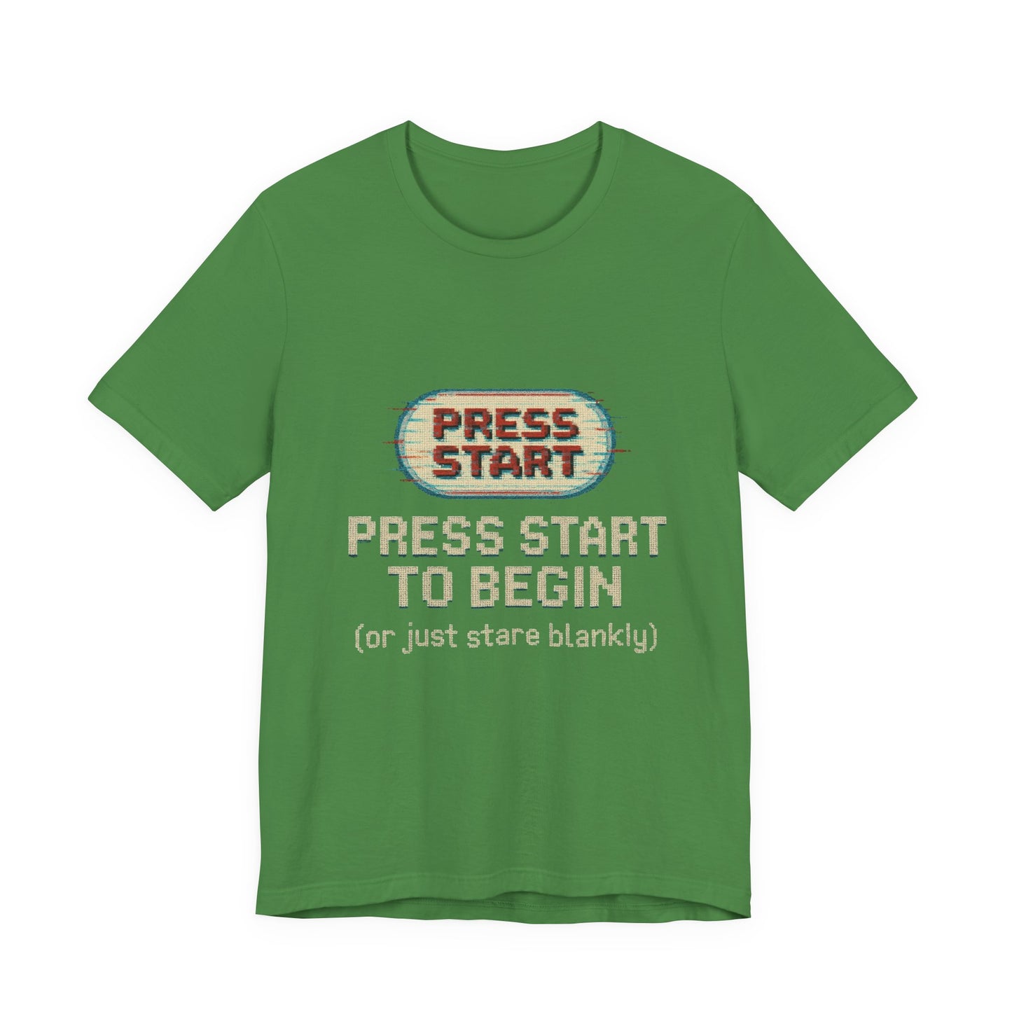 Press Start (or Stare) Unisex Tee, Gamer Shirt, Video Game Gift, Retro Gaming Top, Casual Wear, Fun Graphic T-Shirt