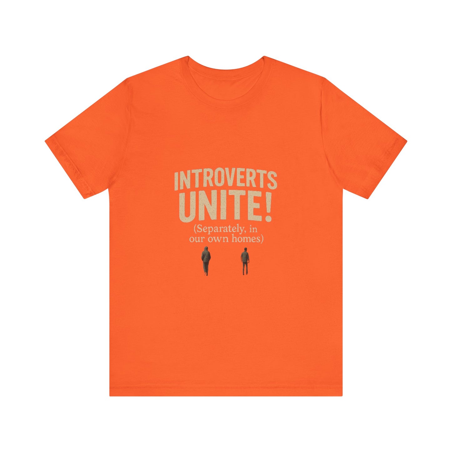 Introvert Unite Tee - Bold Text and Pixelated Figures - Unisex Jersey Short Sleeve