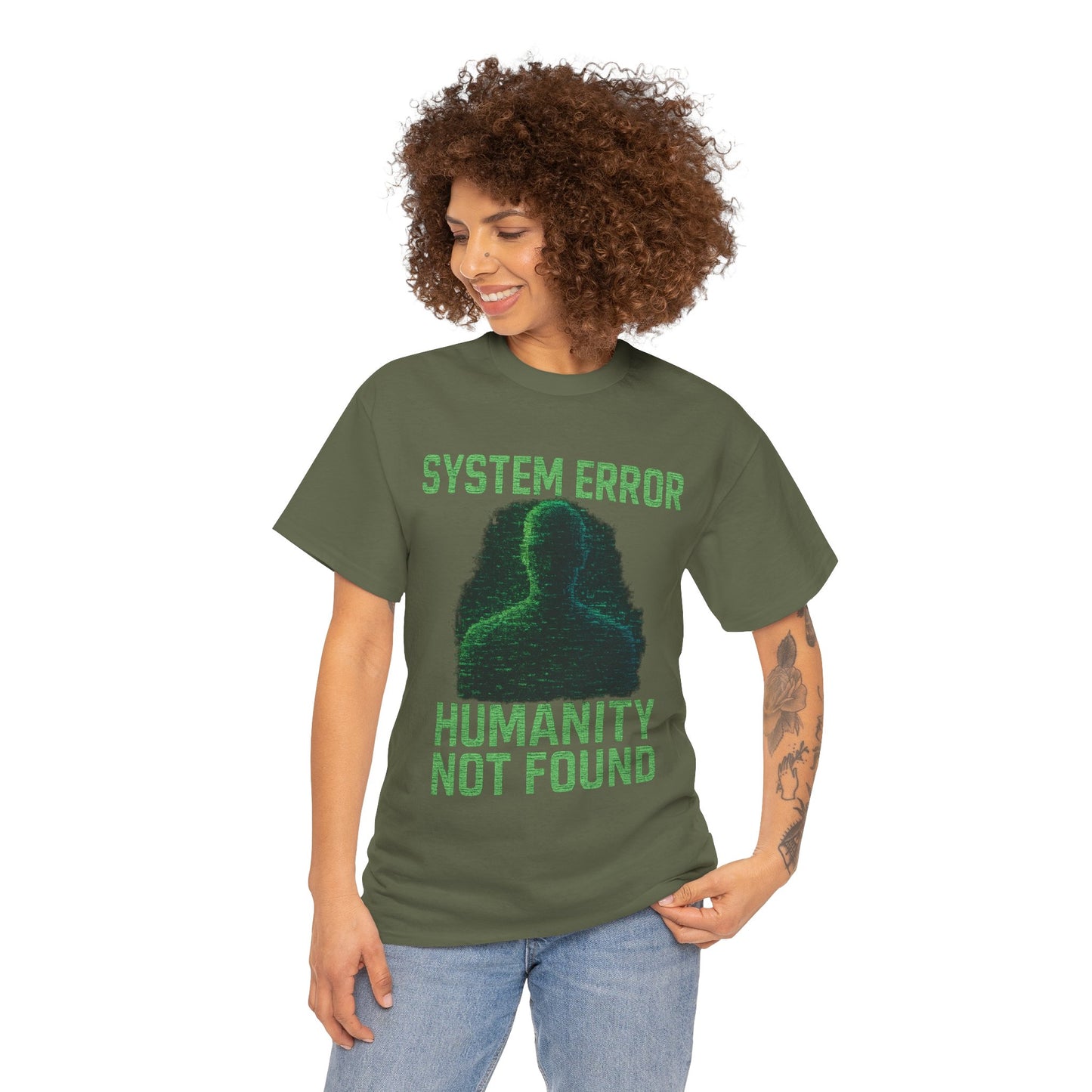 System Error: Humanity Not Found Unisex T-Shirt | Perfect for Tech Lovers, Casual Days, Gift for Geeks, Unique Graphic Tee, Everyday Wear