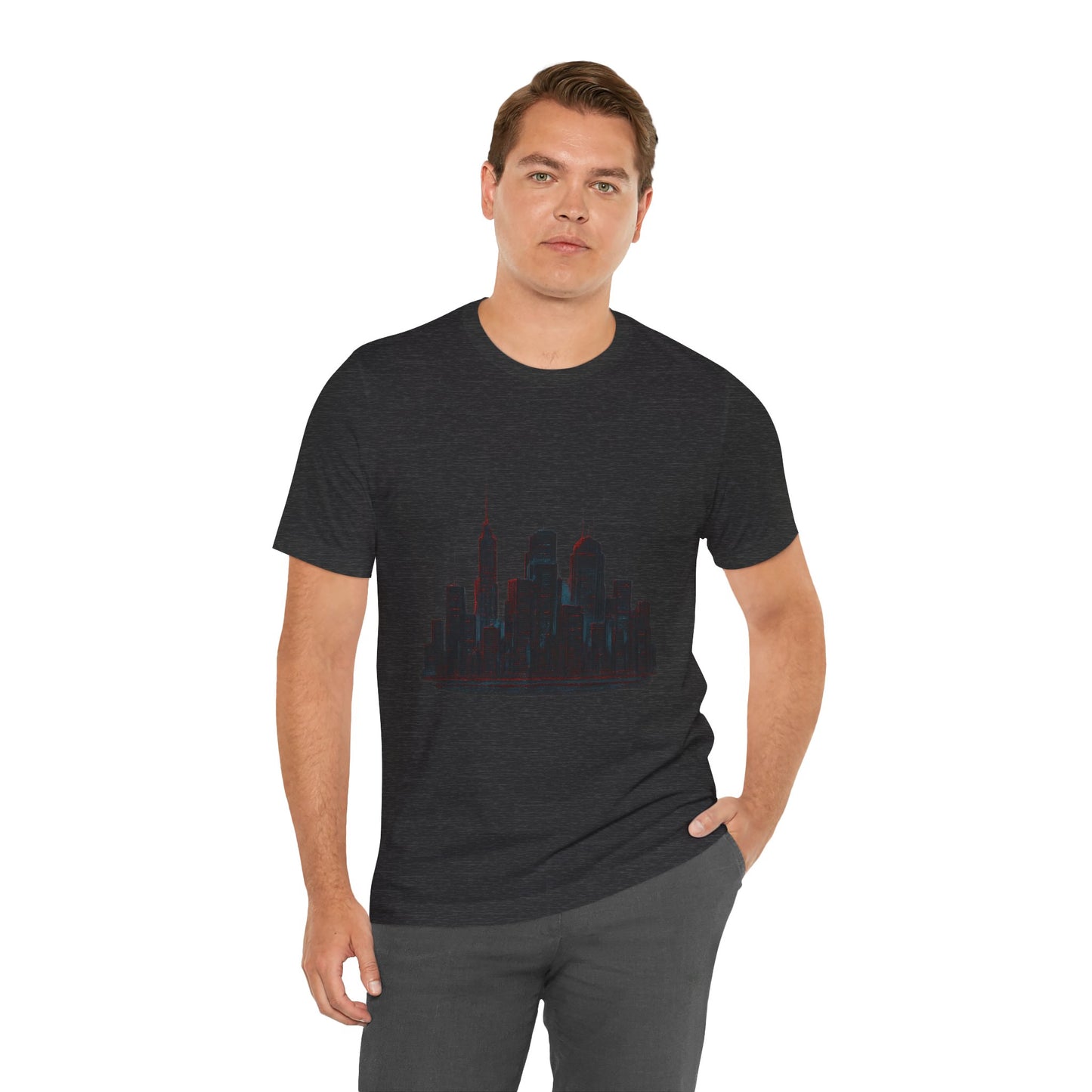 Glitched Neo-Tokyo Skyline Graphic Tee | Casual Wear, Street Style, Gift for City Lovers, Travel Enthusiasts, Summer Essentials
