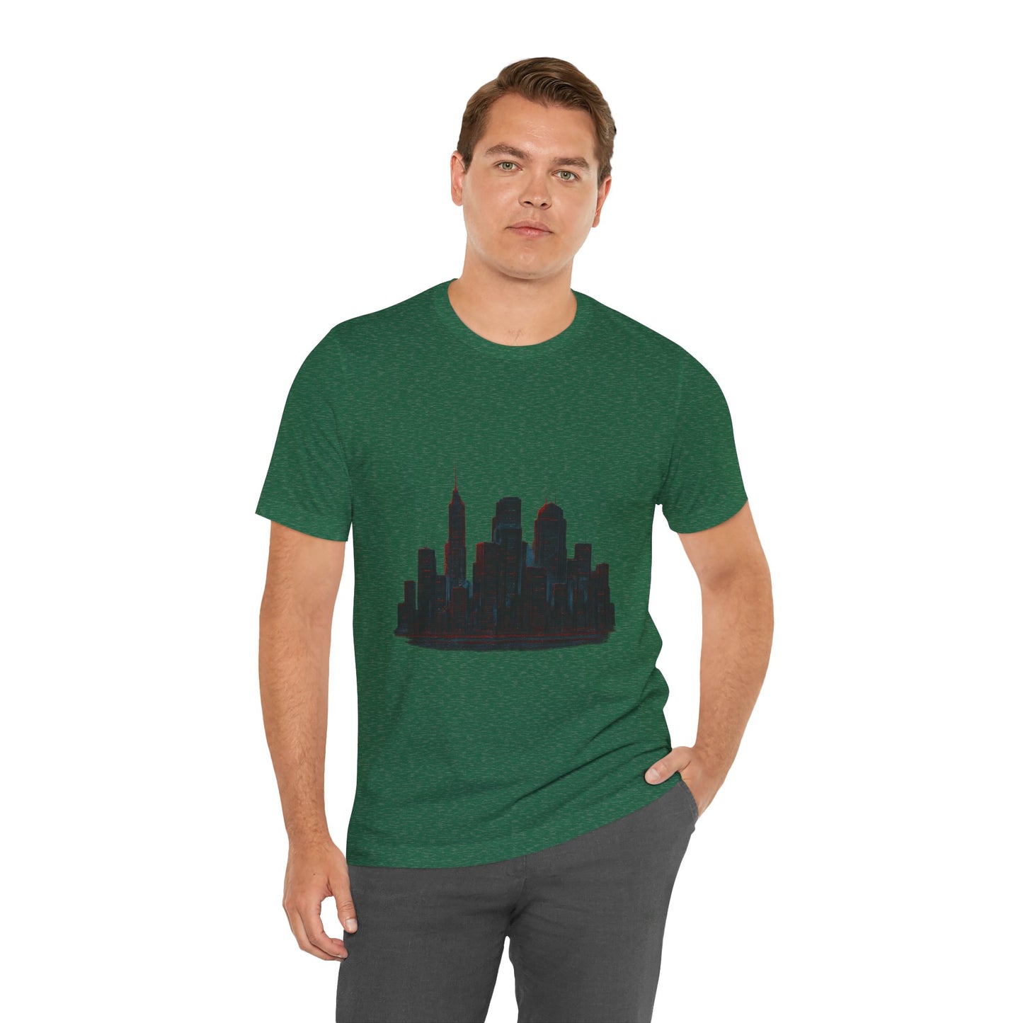 Glitched Neo-Tokyo Skyline Graphic Tee | Casual Wear, Street Style, Gift for City Lovers, Travel Enthusiasts, Summer Essentials