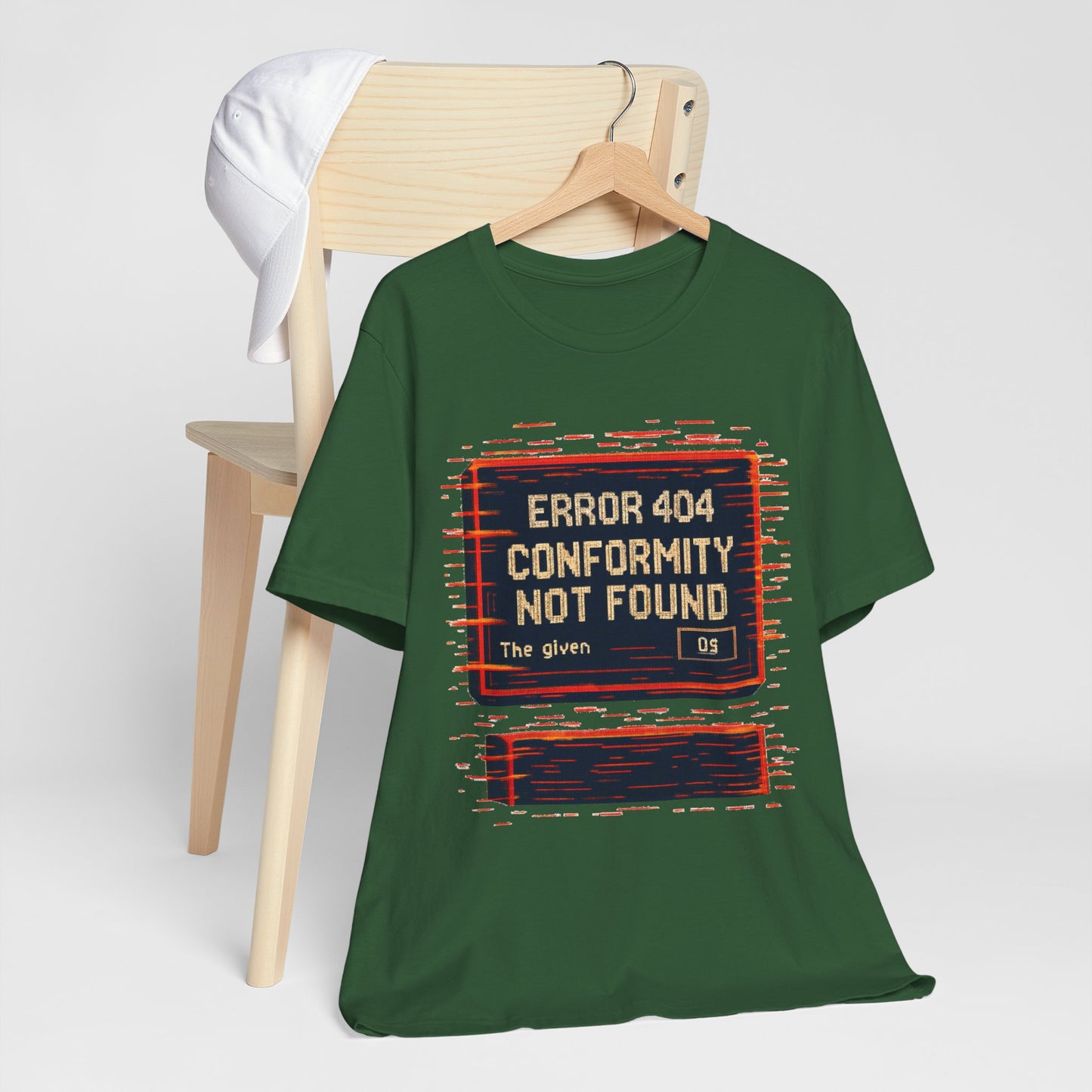 ERROR 404 Conformity Not Found Unisex Tee, Trendy Graphic Shirt, Casual Wear, Gift for Techies, Humor T-Shirt