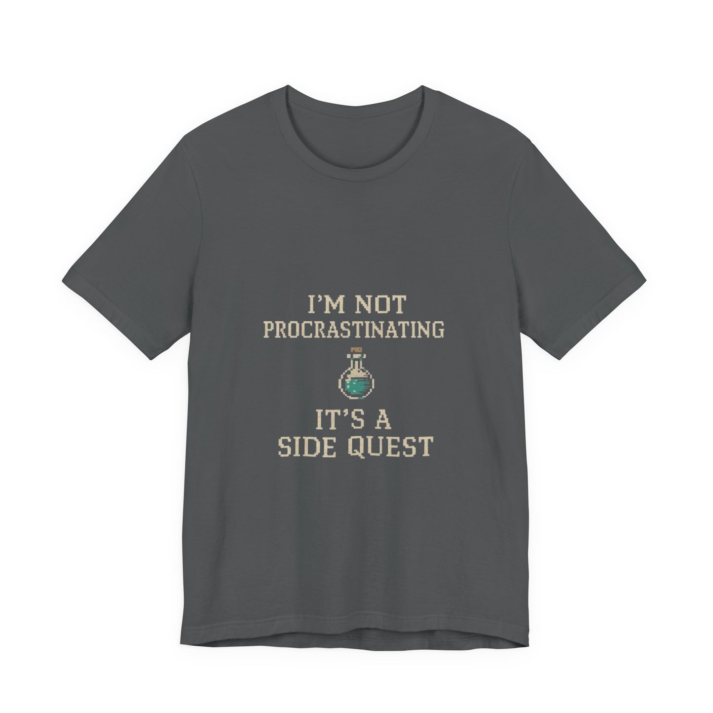 Unisex Side Quest Procrastination Tee, Side Quest Shirt, Gamer T-Shirt, Novelty Gift Tee, Casual Wear, Colorful Short Sleeve Top