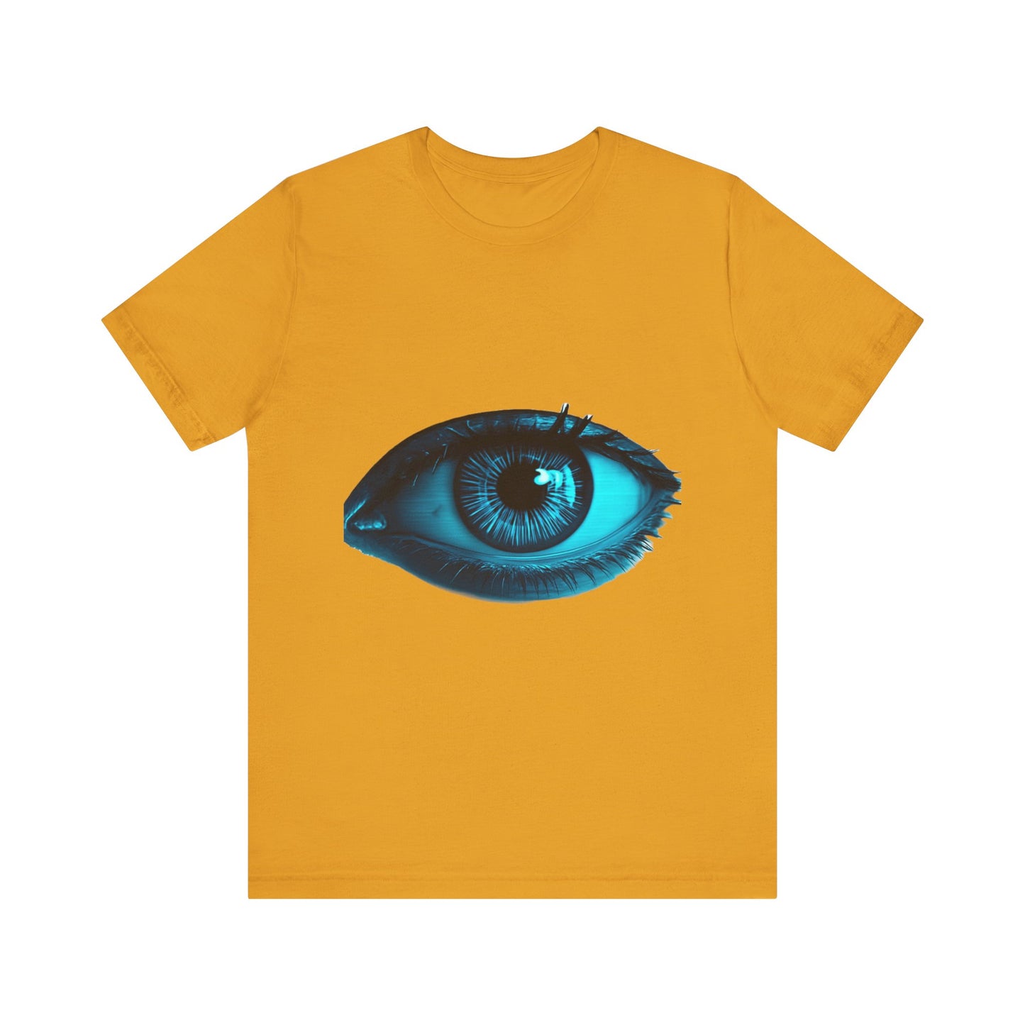 Distorted Cybernetic Gaze Eye-Catching Unisex Tee: Unique Graphic Tee, Perfect for Casual Wear, Eye Design Shirt, Trendy Gift, Statement Fashion