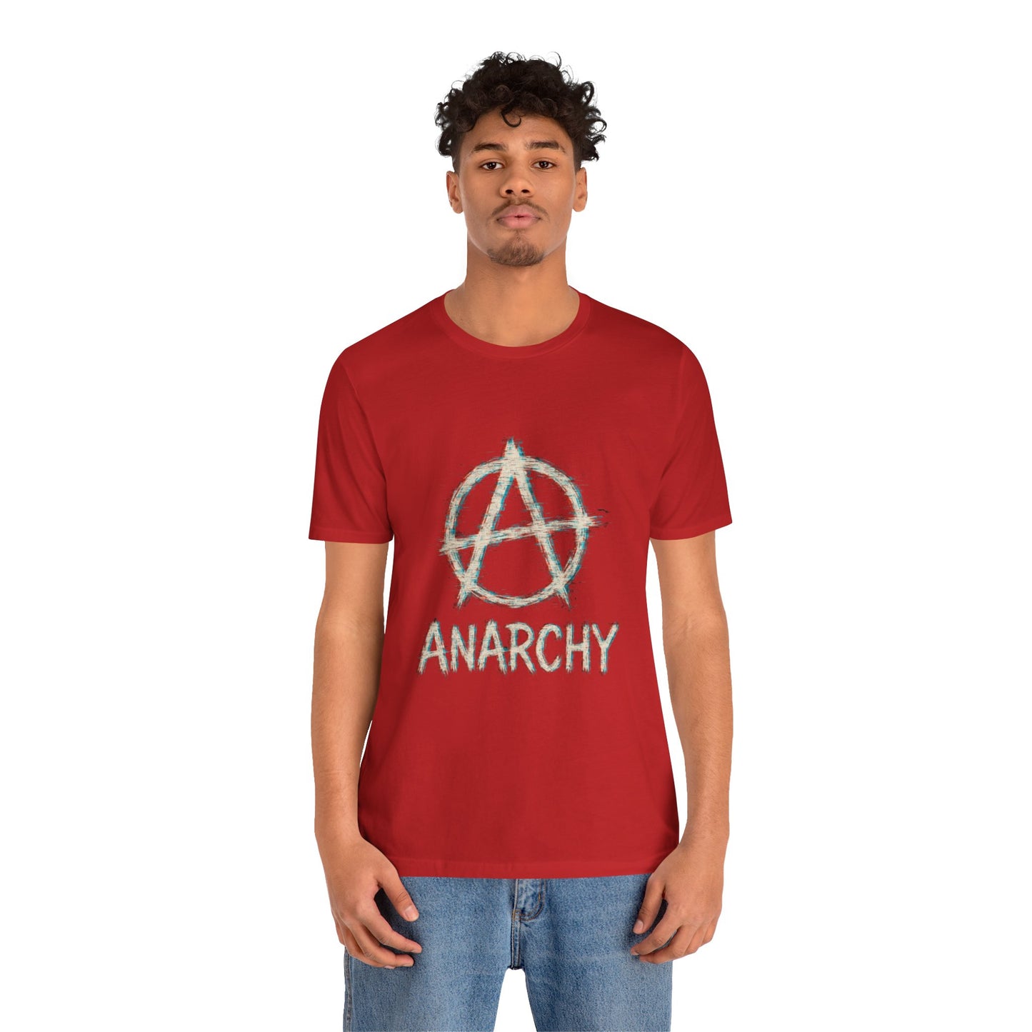 Punk Anarchy Tee with Glitch Effect