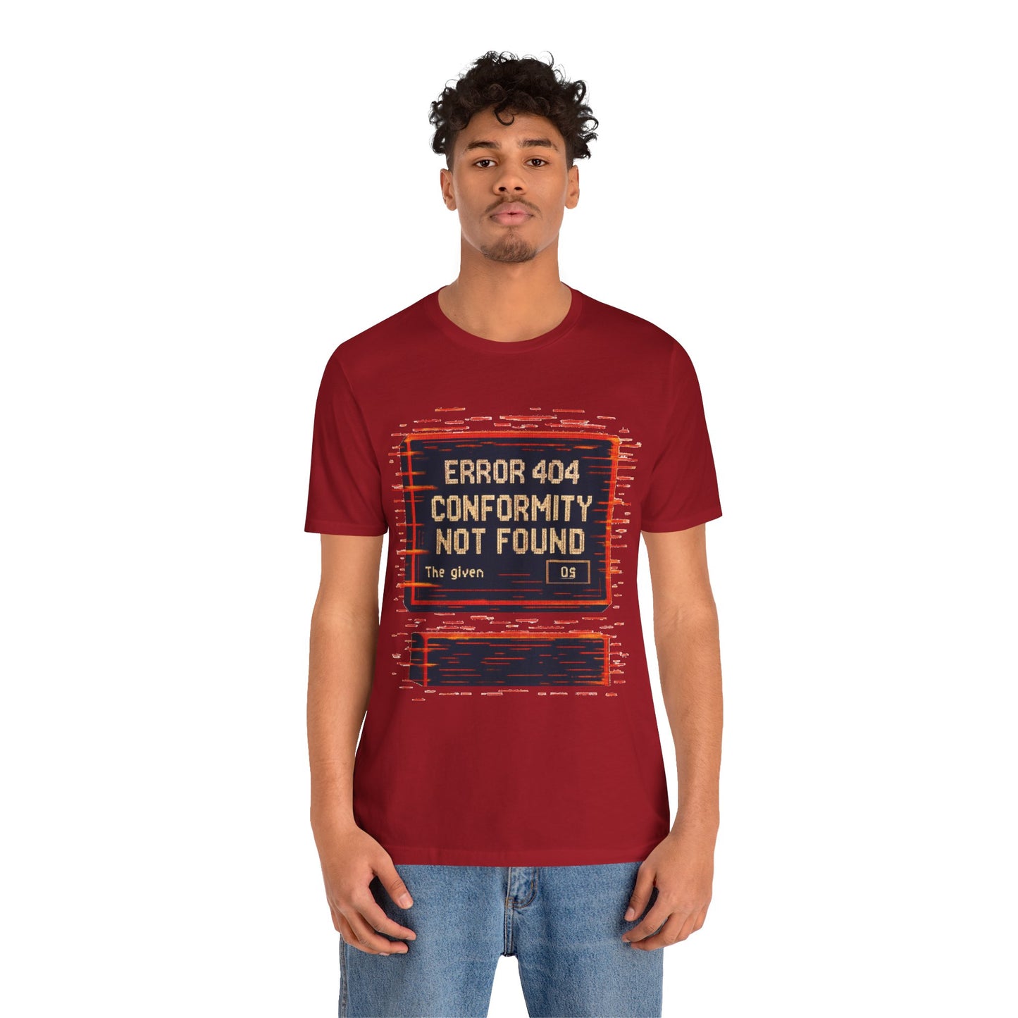 ERROR 404 Conformity Not Found Unisex Tee, Trendy Graphic Shirt, Casual Wear, Gift for Techies, Humor T-Shirt