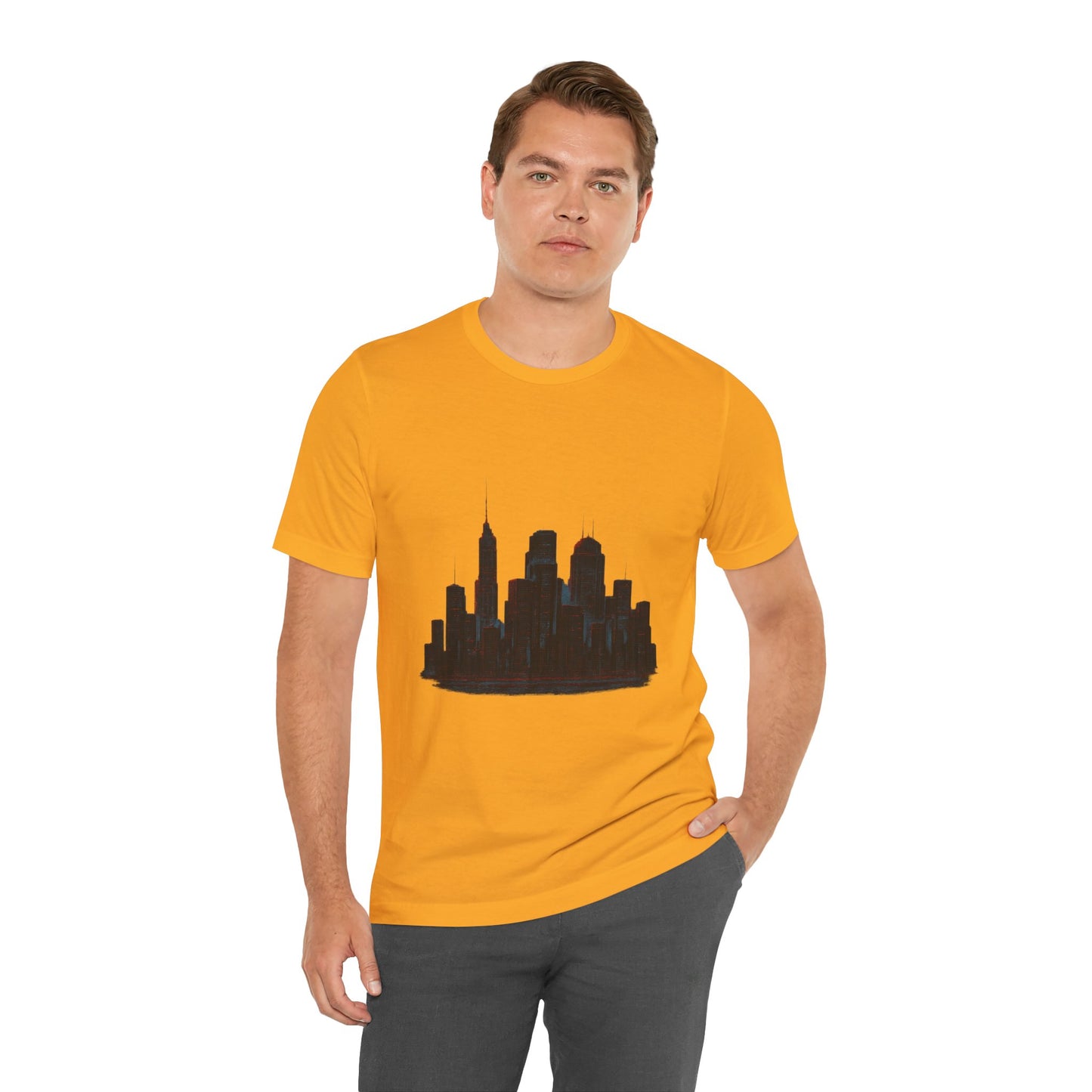 Glitched Neo-Tokyo Skyline Graphic Tee | Casual Wear, Street Style, Gift for City Lovers, Travel Enthusiasts, Summer Essentials