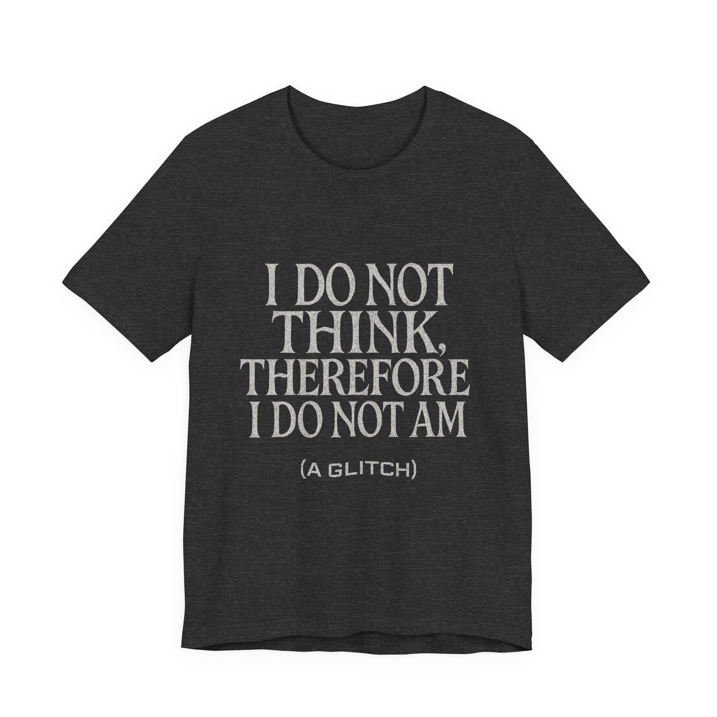 Philosophical Tee - Glitch Existential Unisex Jersey