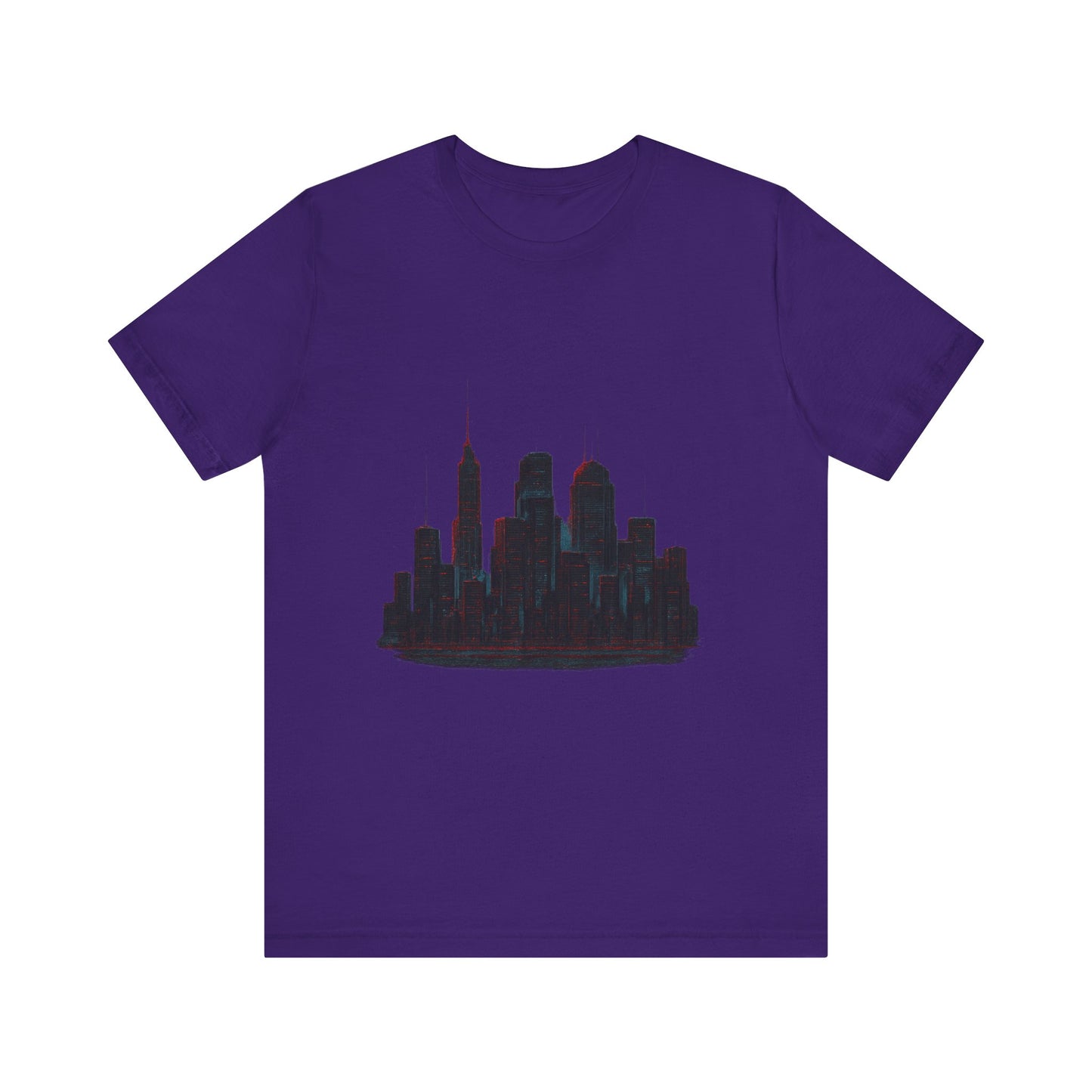 Glitched Neo-Tokyo Skyline Graphic Tee | Casual Wear, Street Style, Gift for City Lovers, Travel Enthusiasts, Summer Essentials