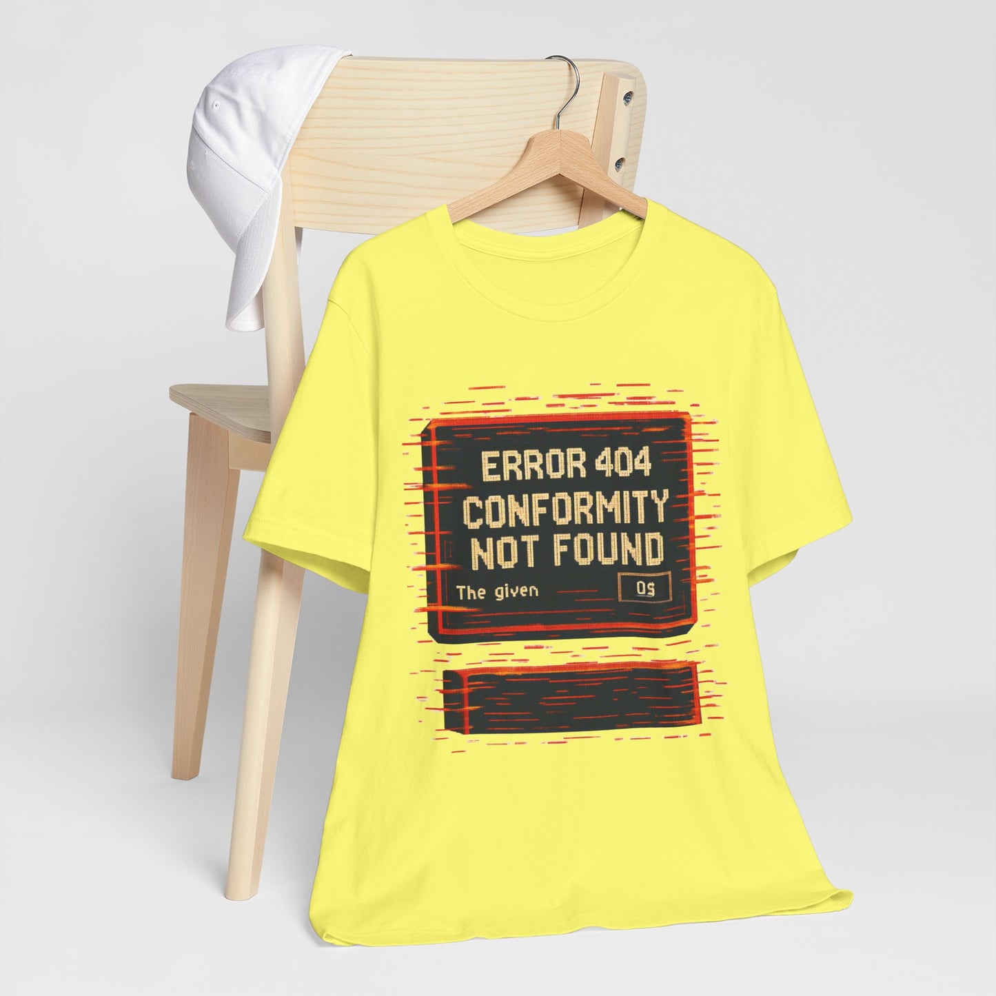 ERROR 404 Conformity Not Found Unisex Tee, Trendy Graphic Shirt, Casual Wear, Gift for Techies, Humor T-Shirt