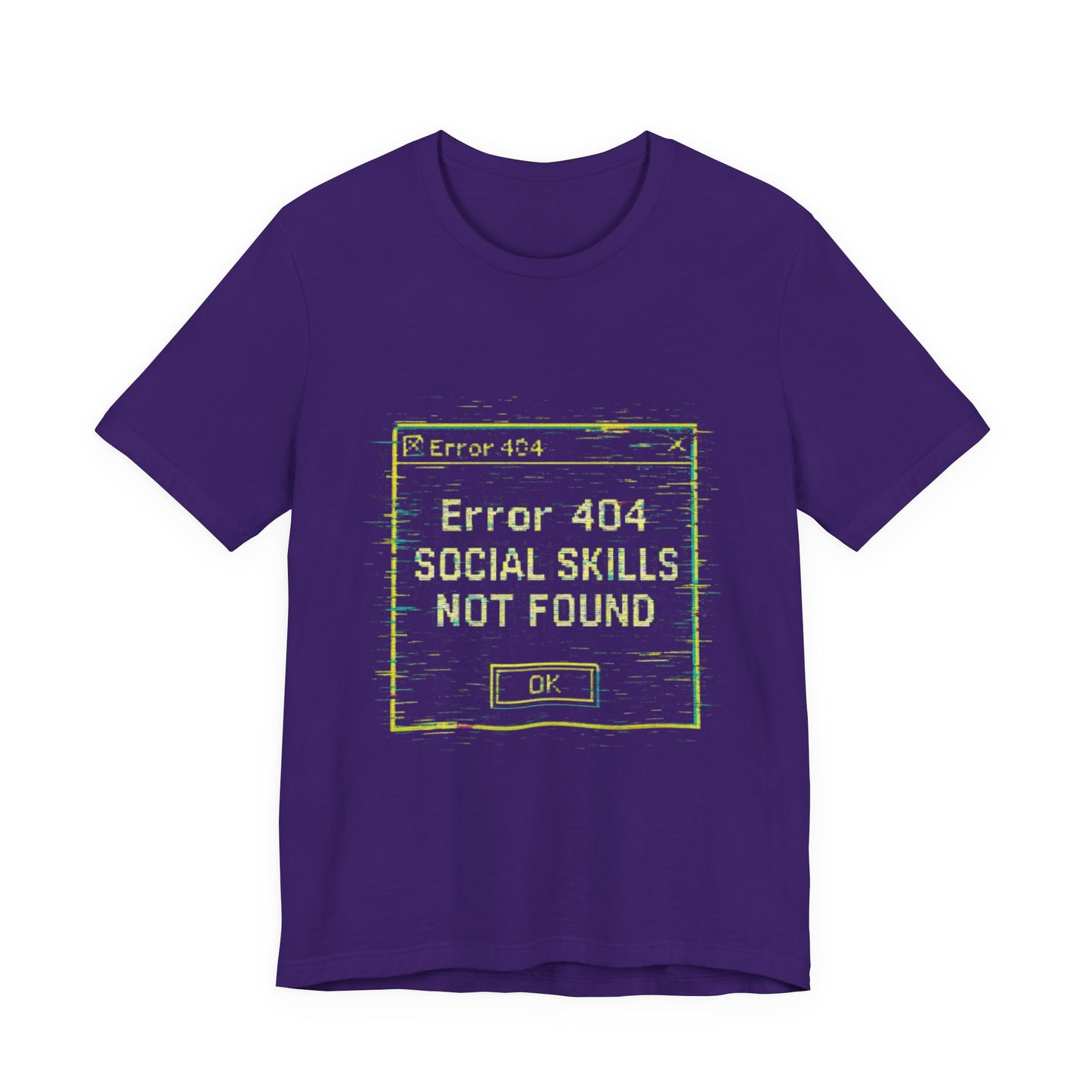 Error 404 Social Skills Unisex Tee, Funny Graphic T-Shirt, Casual Wear, Gift for Introverts, Humor Shirt
