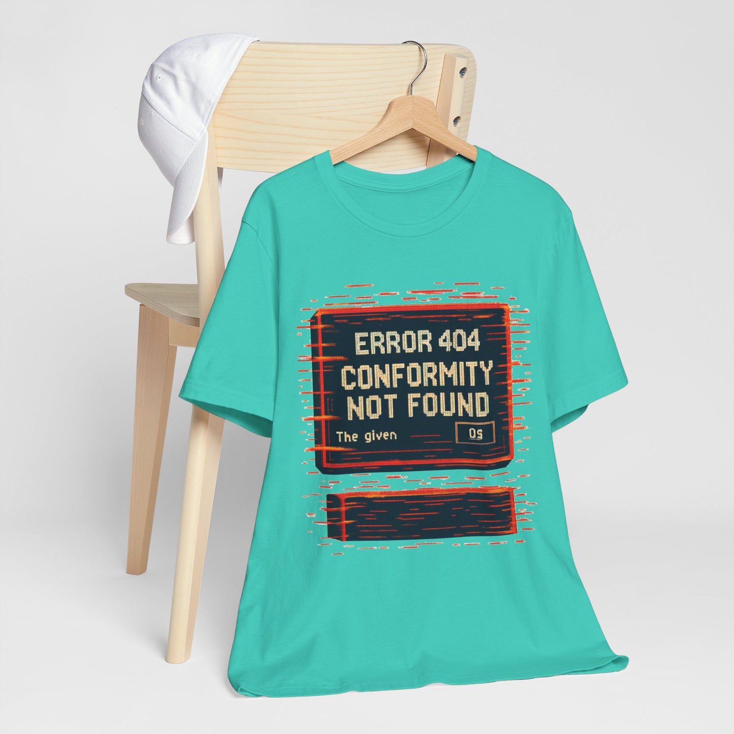 ERROR 404 Conformity Not Found Unisex Tee, Trendy Graphic Shirt, Casual Wear, Gift for Techies, Humor T-Shirt