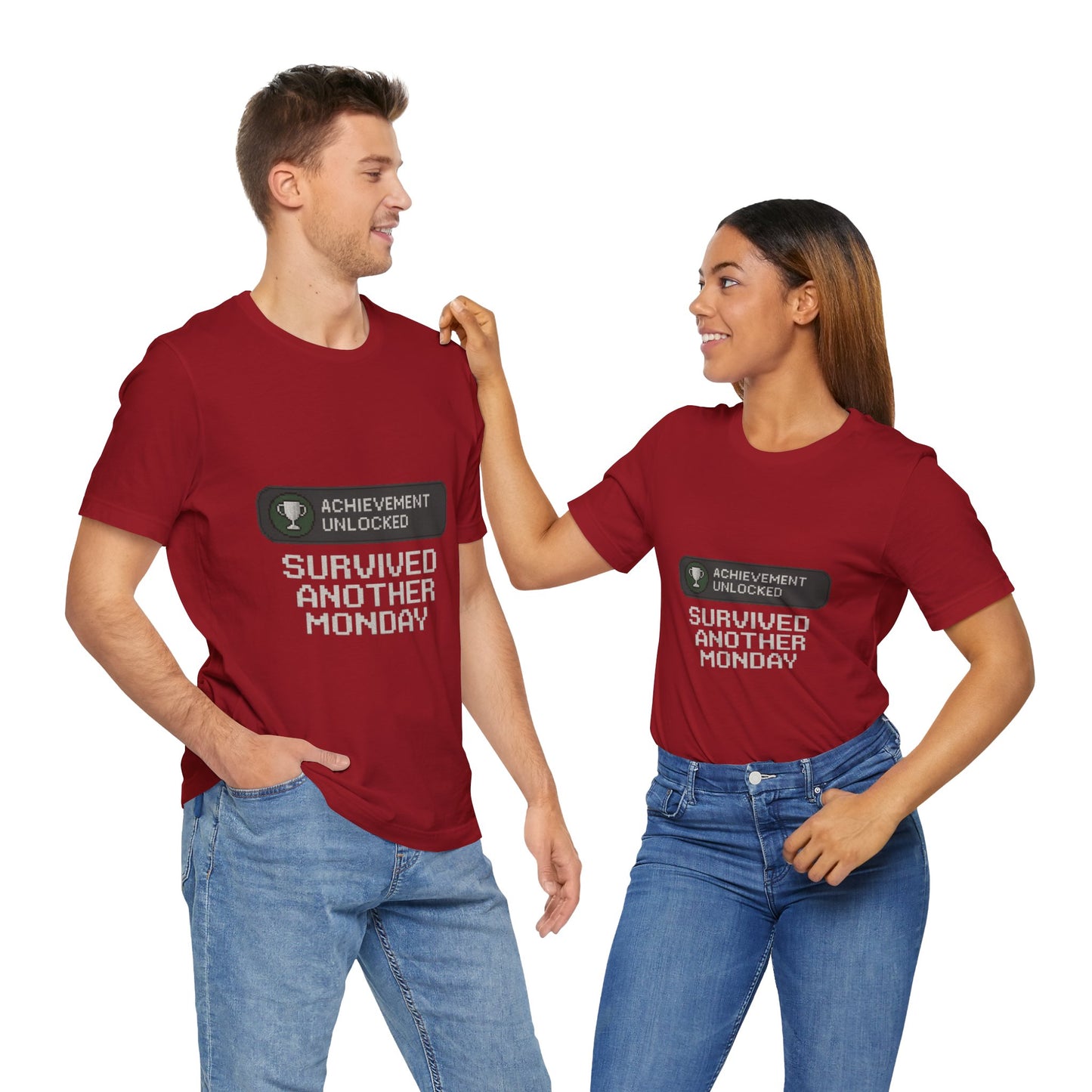Monday Achievement Unlocked T-Shirt, Funny Monday Tee, Motivational Shirt, Gift for Gamers, Unisex Casual Wear