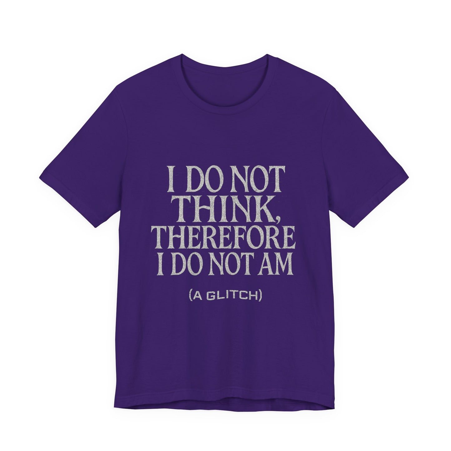Philosophical Tee - Glitch Existential Unisex Jersey