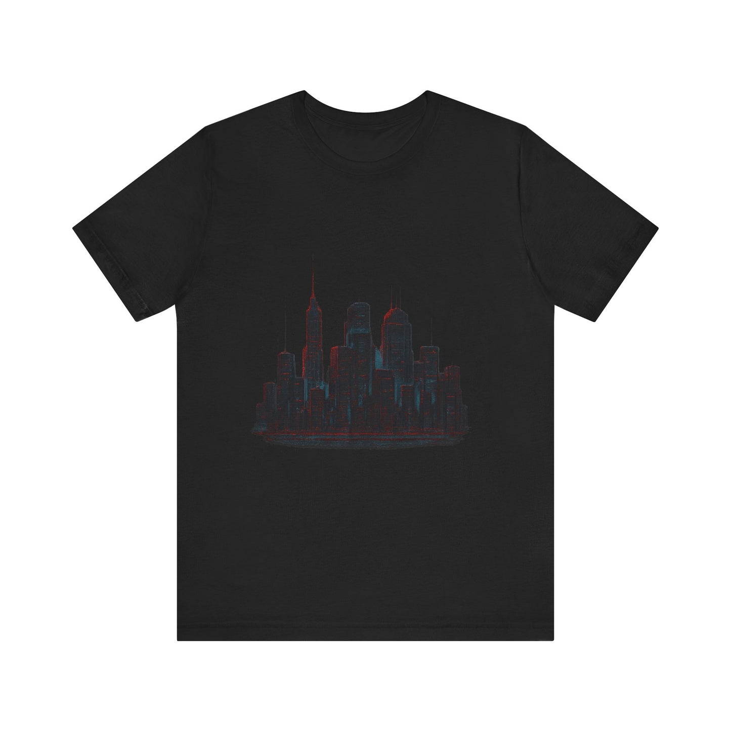 Glitched Neo-Tokyo Skyline Graphic Tee | Casual Wear, Street Style, Gift for City Lovers, Travel Enthusiasts, Summer Essentials