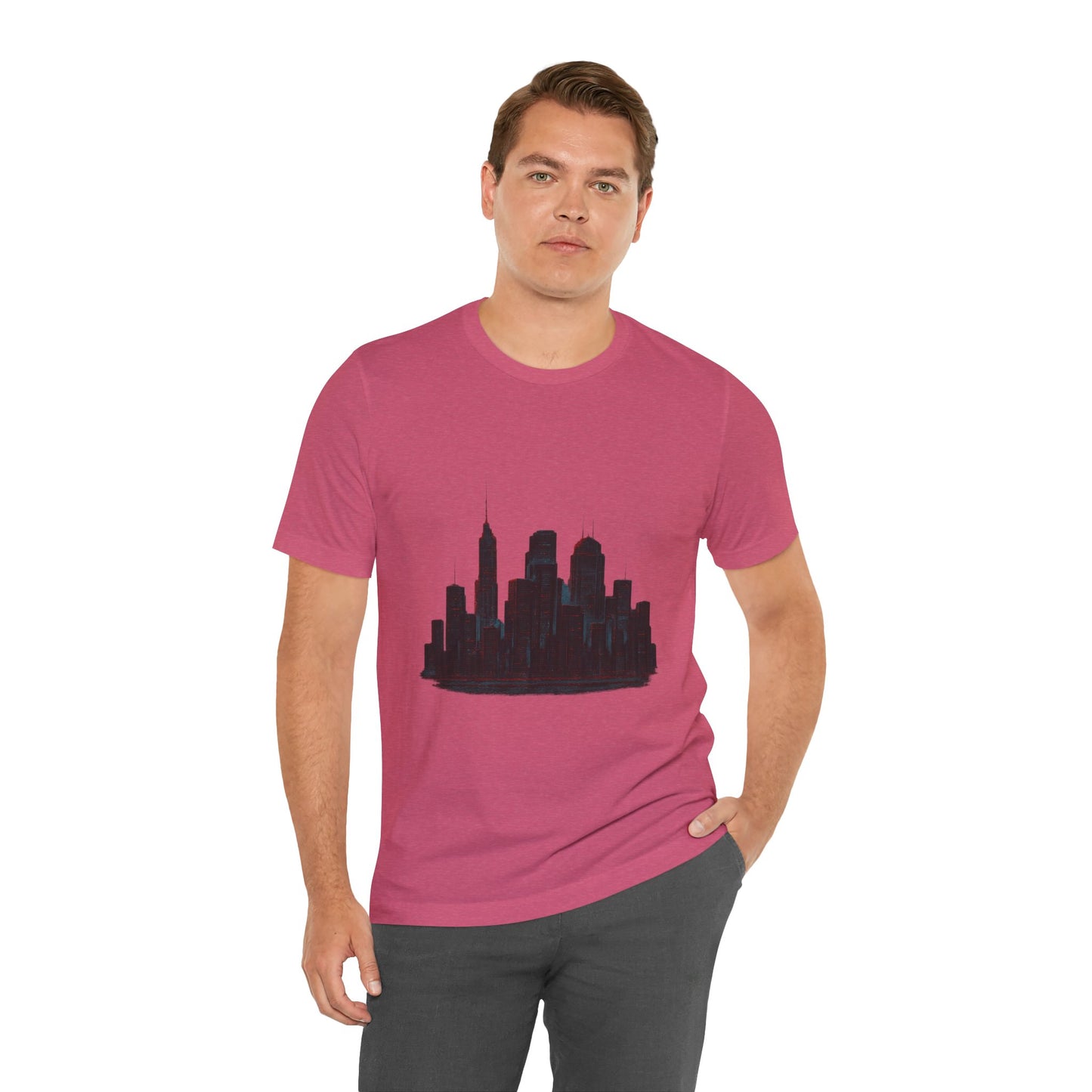Glitched Neo-Tokyo Skyline Graphic Tee | Casual Wear, Street Style, Gift for City Lovers, Travel Enthusiasts, Summer Essentials