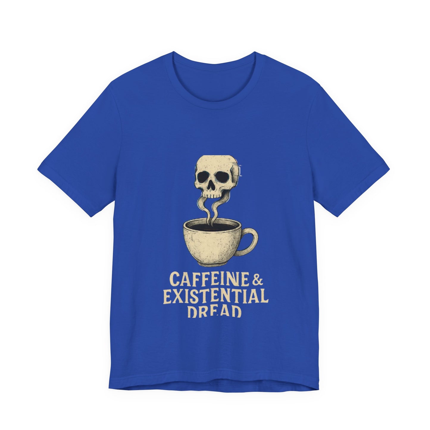 Caffeine & Existential Dread Tee, Unisex T-Shirt for Coffee Lovers, Casual Apparel, Great for Gifting, Perfect for Everyday Wear