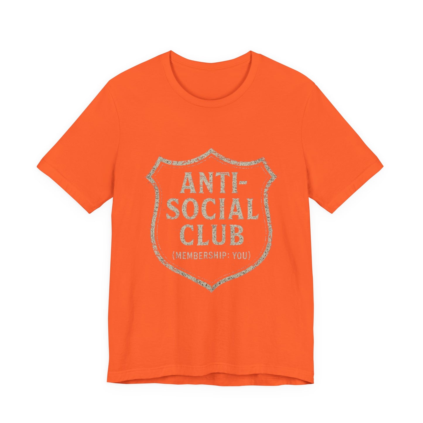 Graphic Tee Shirt - Anti-Social Club Badge Distressed Glitched Design