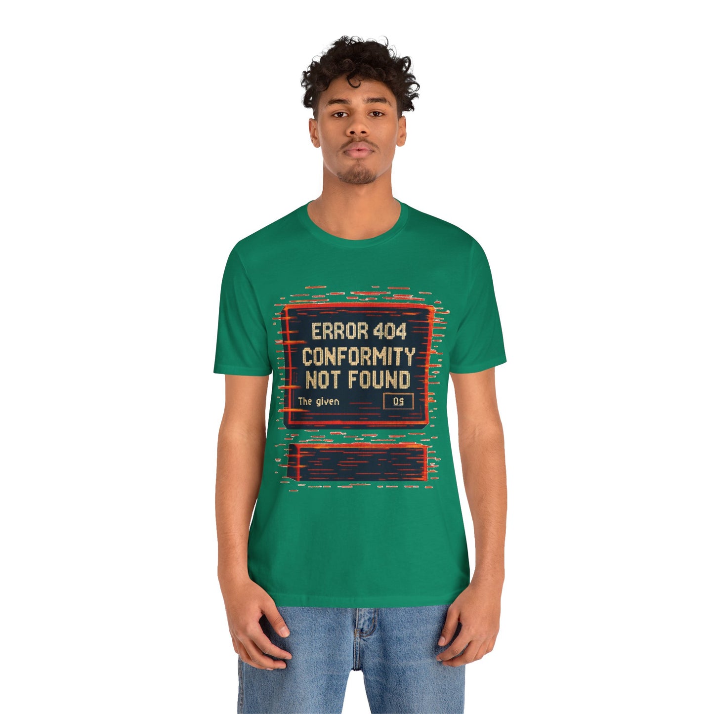 ERROR 404 Conformity Not Found Unisex Tee, Trendy Graphic Shirt, Casual Wear, Gift for Techies, Humor T-Shirt