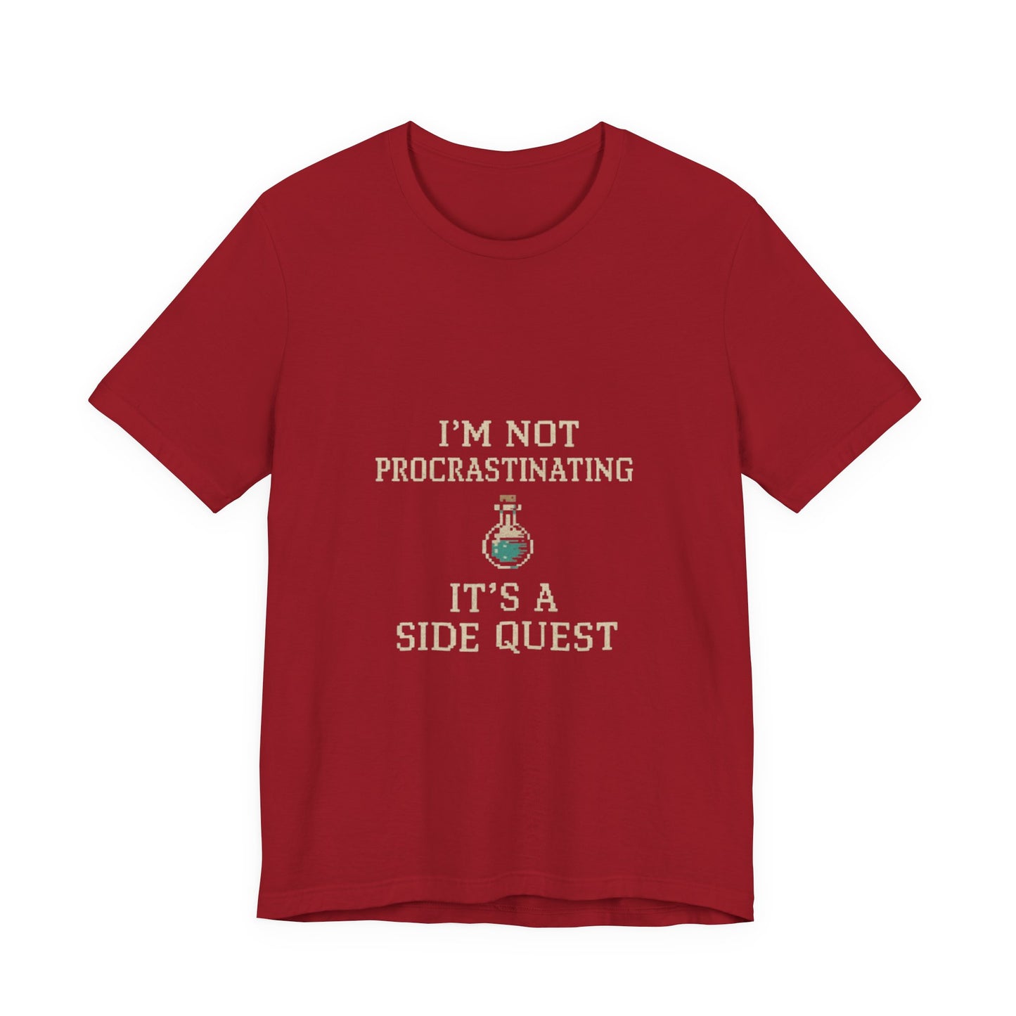 Unisex Side Quest Procrastination Tee, Side Quest Shirt, Gamer T-Shirt, Novelty Gift Tee, Casual Wear, Colorful Short Sleeve Top