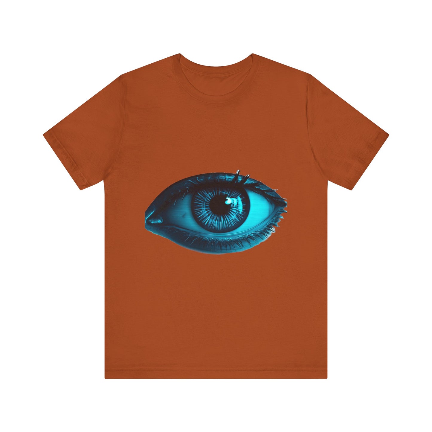 Distorted Cybernetic Gaze Eye-Catching Unisex Tee: Unique Graphic Tee, Perfect for Casual Wear, Eye Design Shirt, Trendy Gift, Statement Fashion