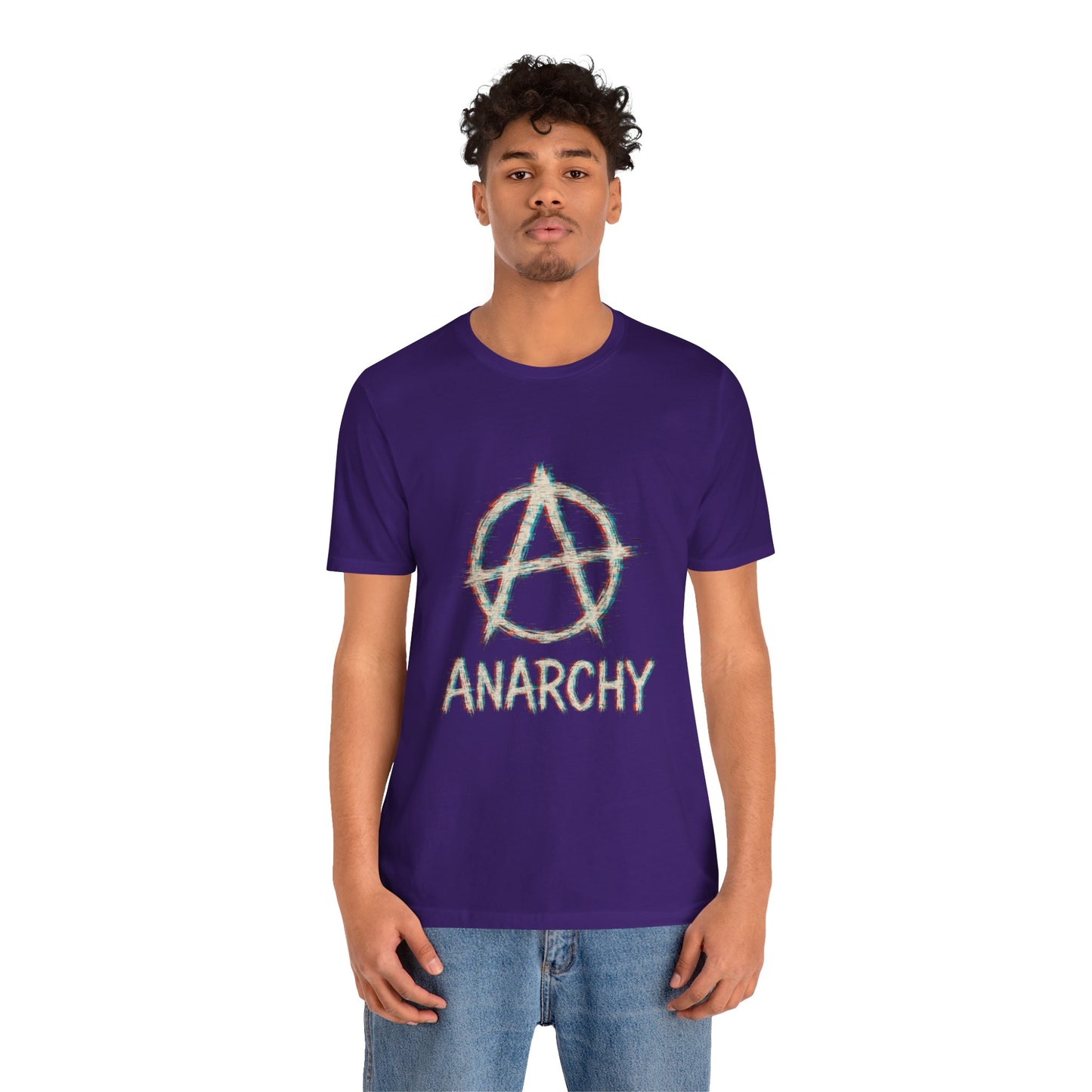 Punk Anarchy Tee with Glitch Effect