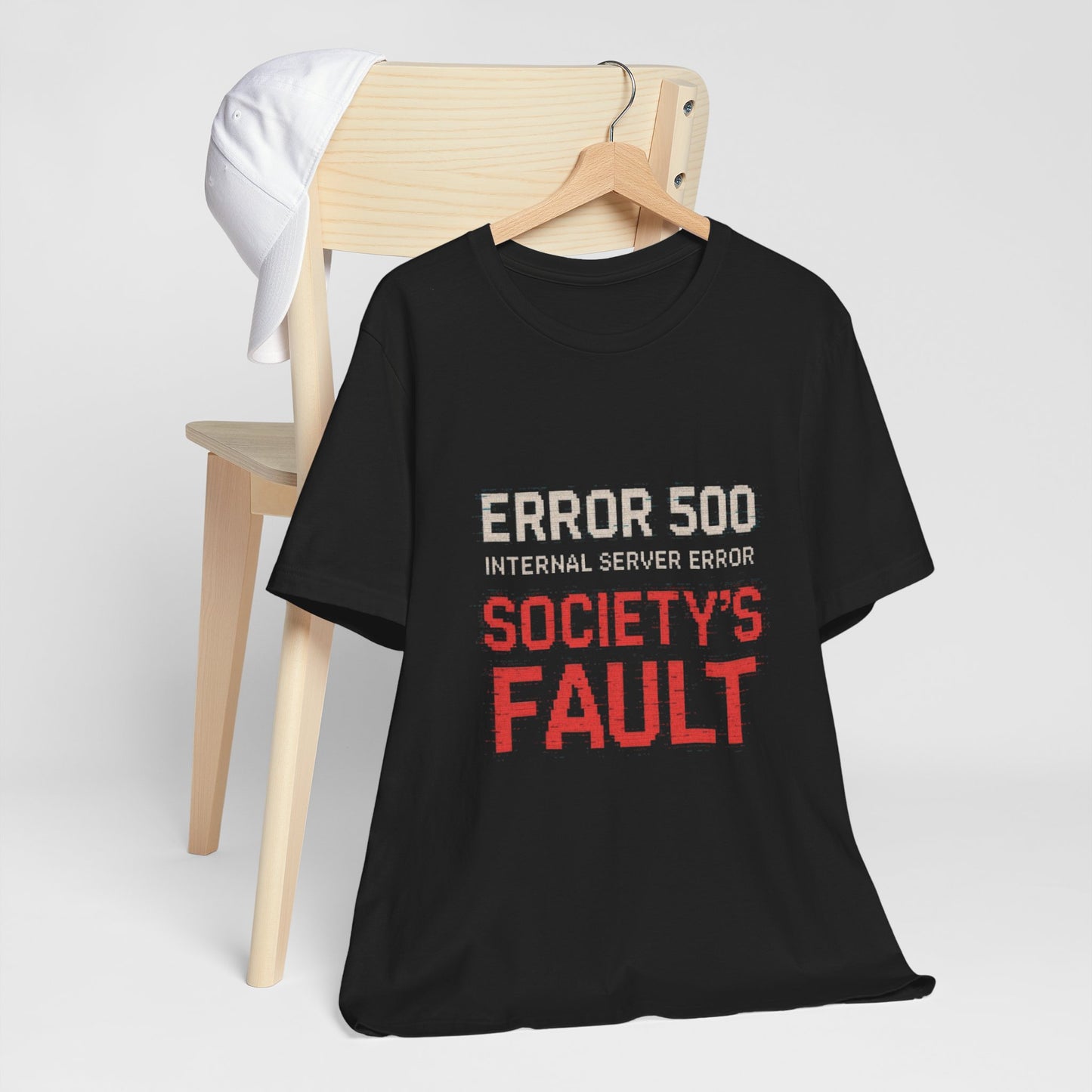 Short Sleeve Tee - Error 500 Society's Fault Tech Reference T-Shirt