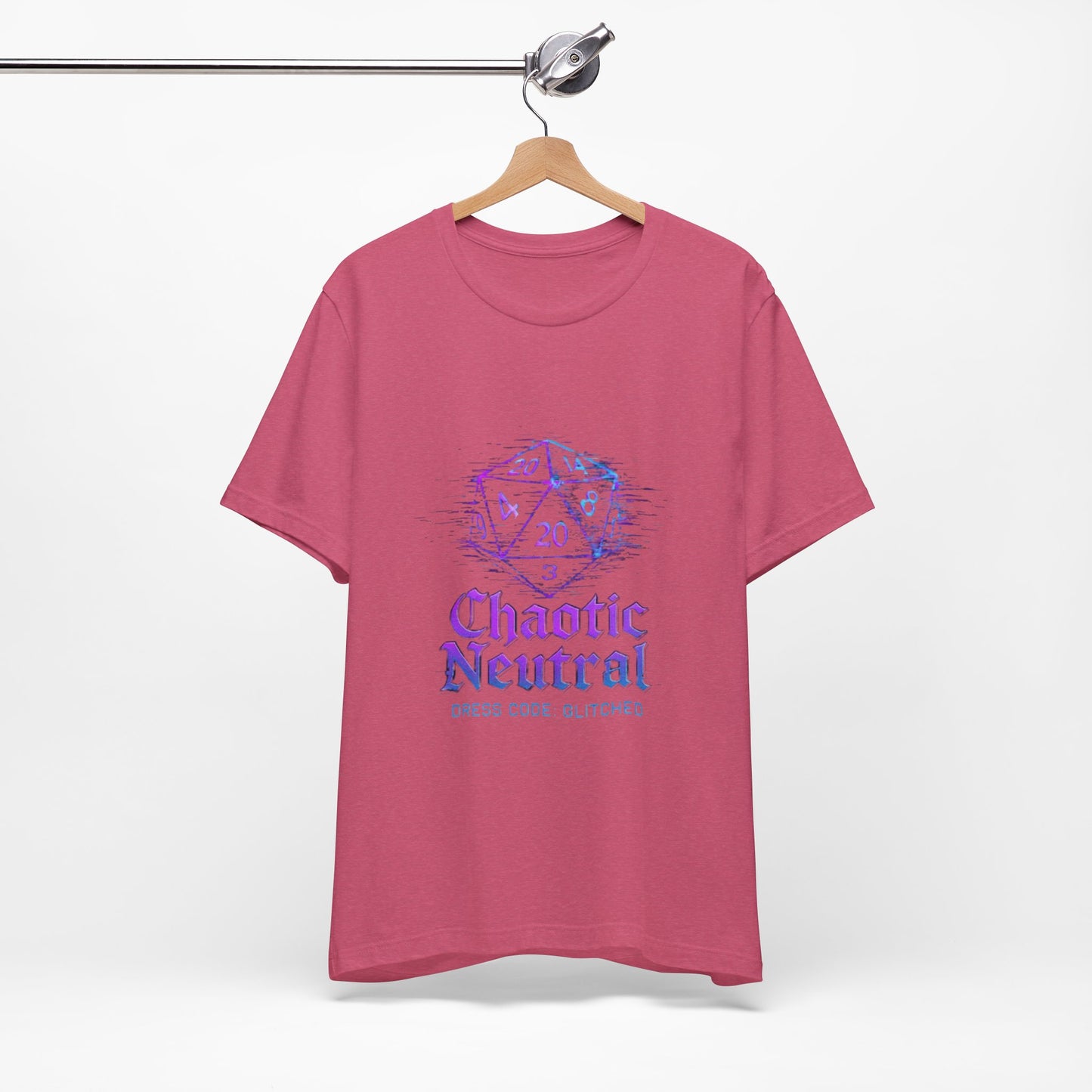 Chaotic Neutral (Glitched) Unisex Tee, Fun Graphic T-Shirt, Gamer Apparel, Roleplaying Shirt, Dungeons & Dragons Gift, Casual Wear