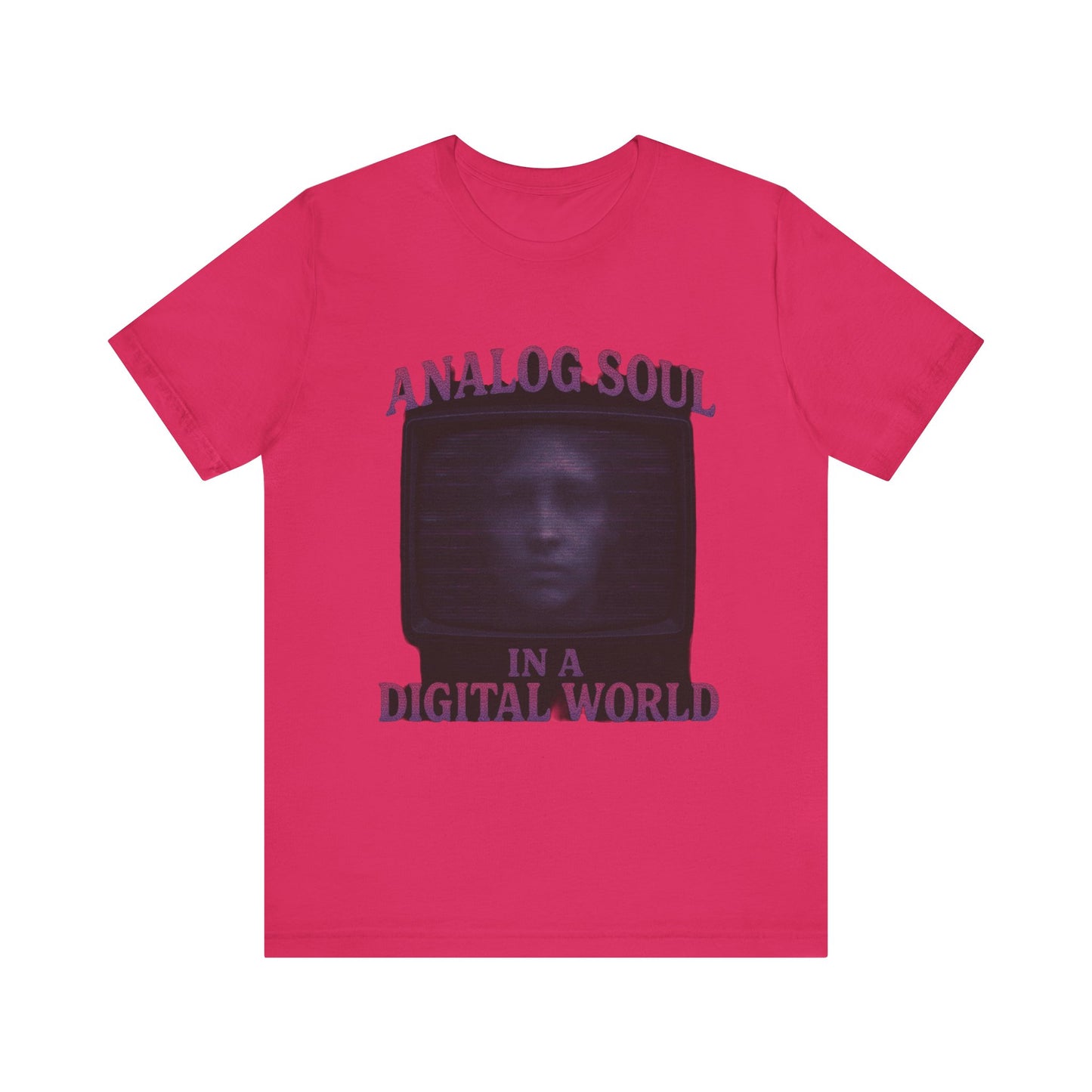 Analog Soul in a Digital World Unisex Jersey Tee, Vintage Graphic T-Shirt, Retro Aesthetic Shirt, Casual Wear, Gift for Tech Lovers, Unisex Fashion