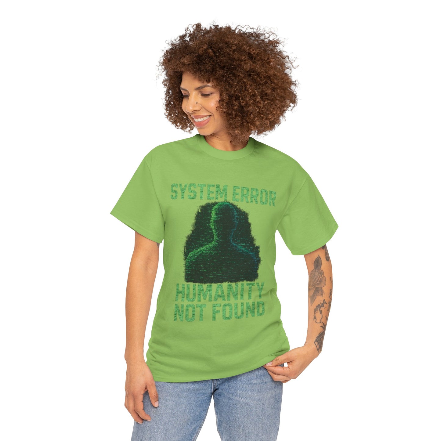 System Error: Humanity Not Found Unisex T-Shirt | Perfect for Tech Lovers, Casual Days, Gift for Geeks, Unique Graphic Tee, Everyday Wear